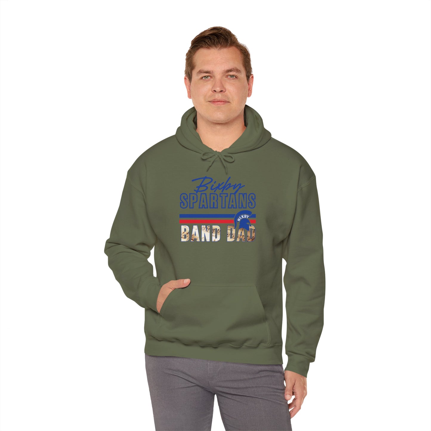 Bixby Spartans Band Dad Gildan Hoodie