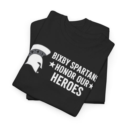 Bixby Spartans Honor Our Heroes Military Appreciation Tee