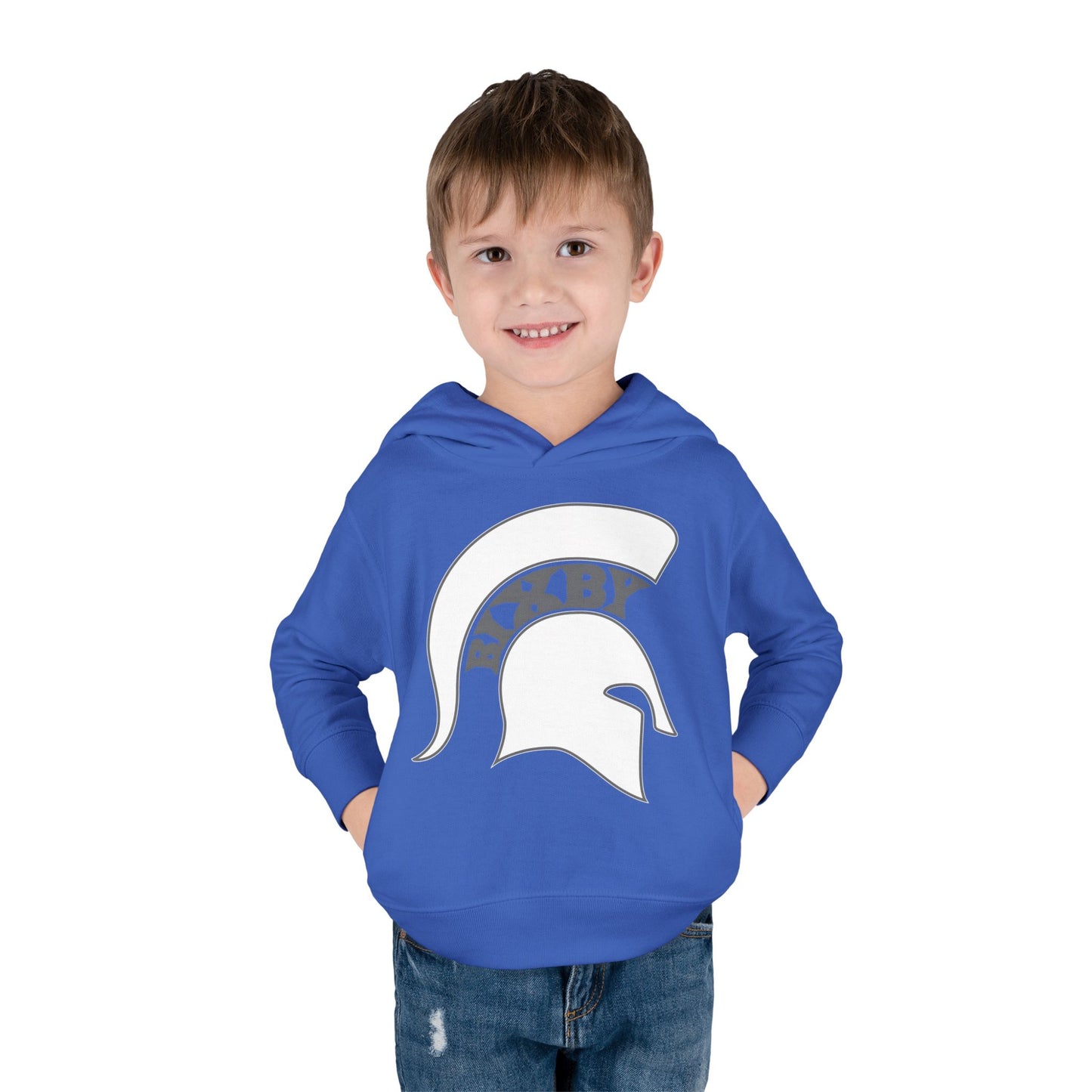 Bixby Spartans White Logo Toddler Rabbit Skins Hoodie