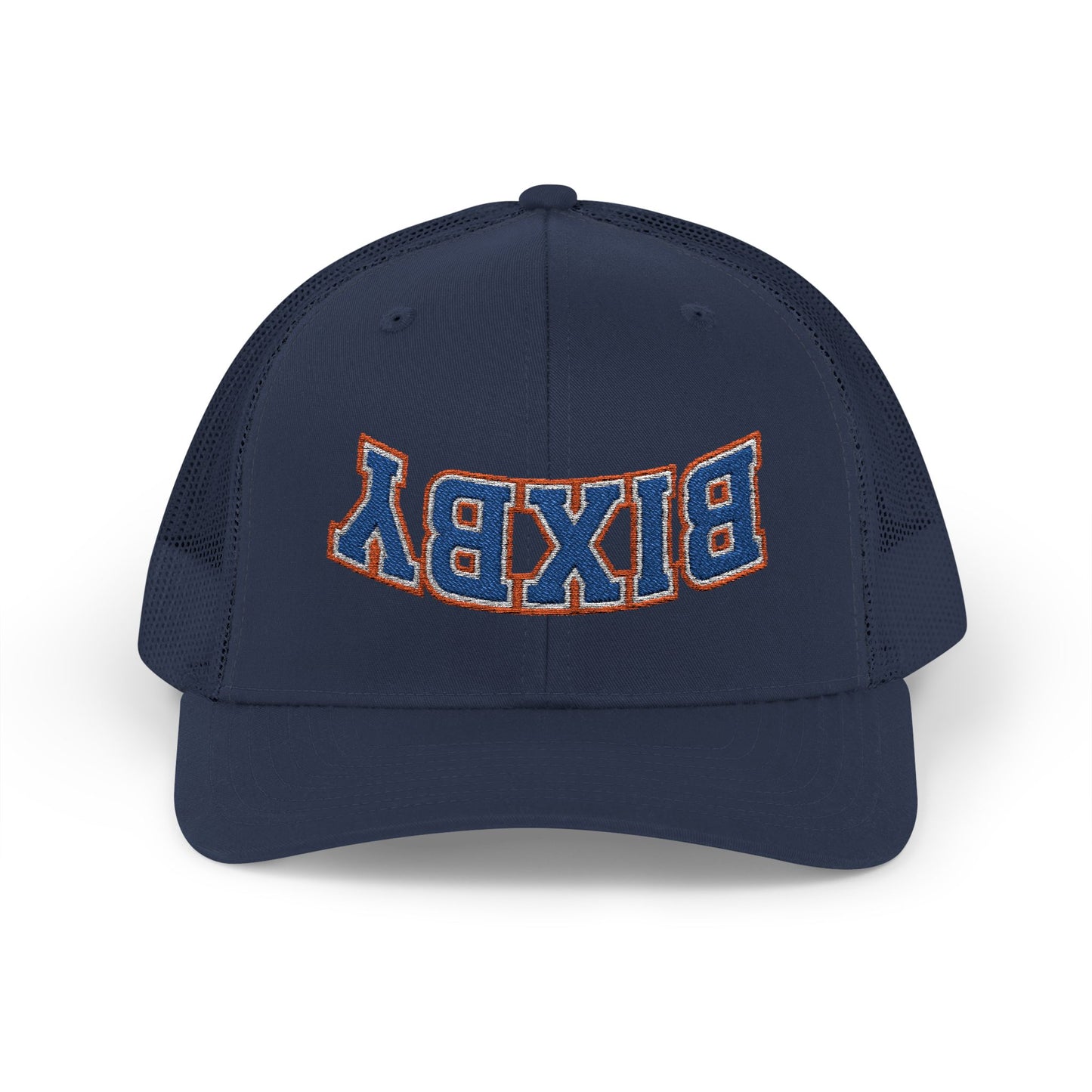 Upside-Down Embroidered Bixby Trucker Snapback
