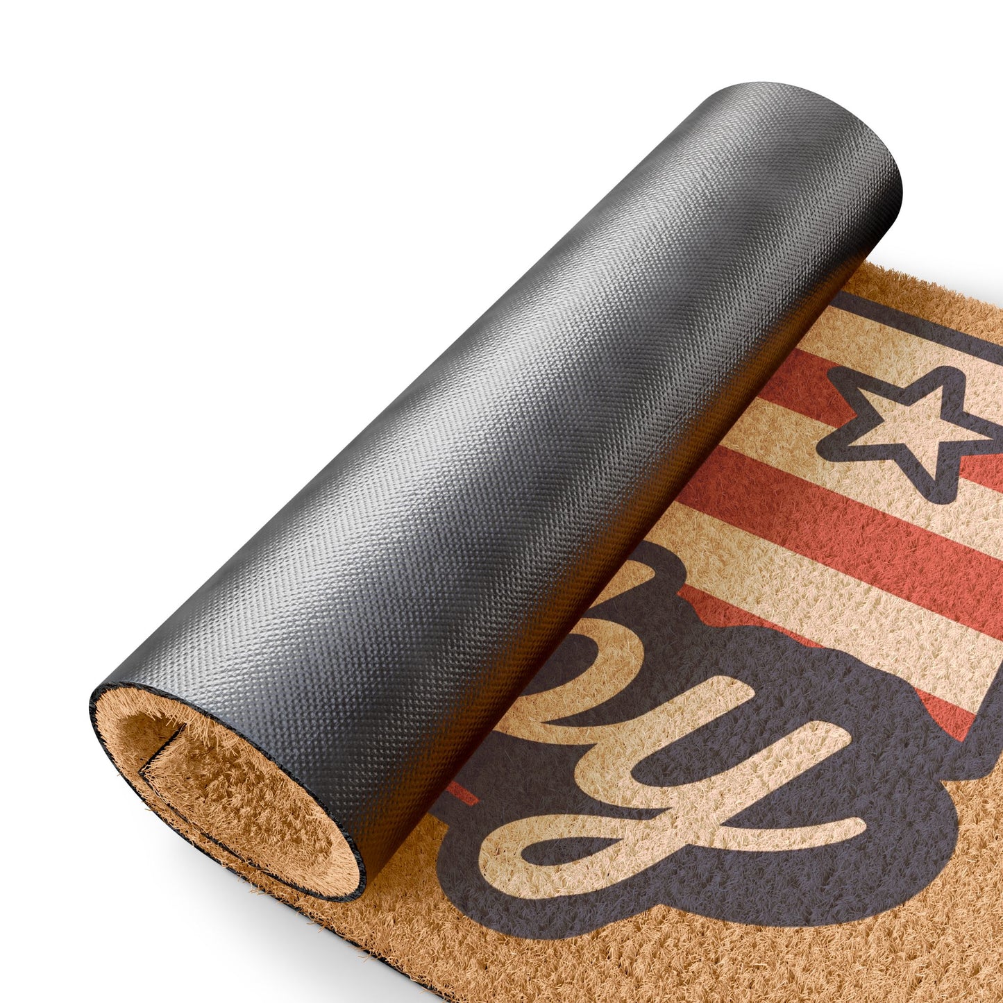 Bixby OK Red White and Blue Spartan Logo Doormat