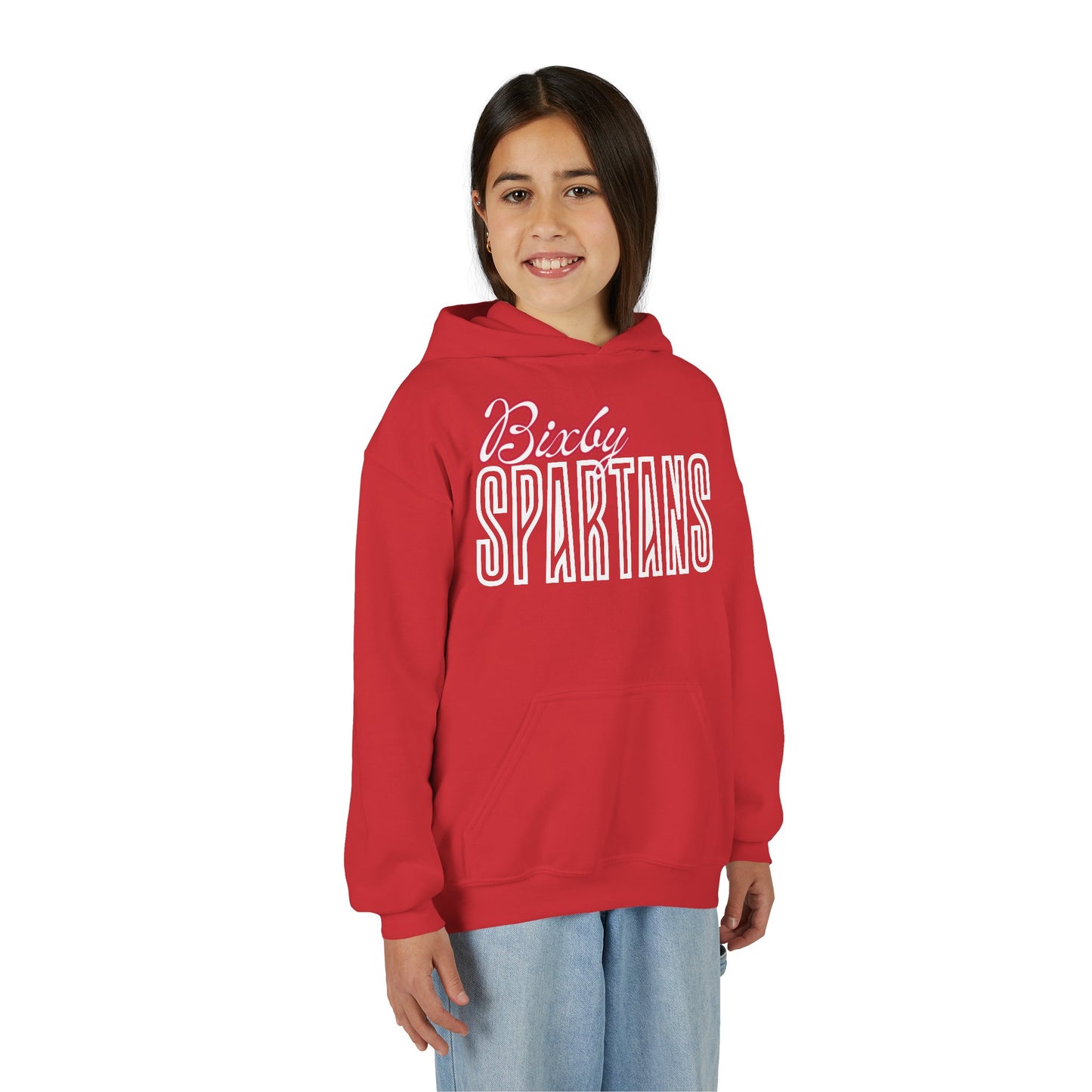 Bixby Spartans Cursive Gildan Hoodie