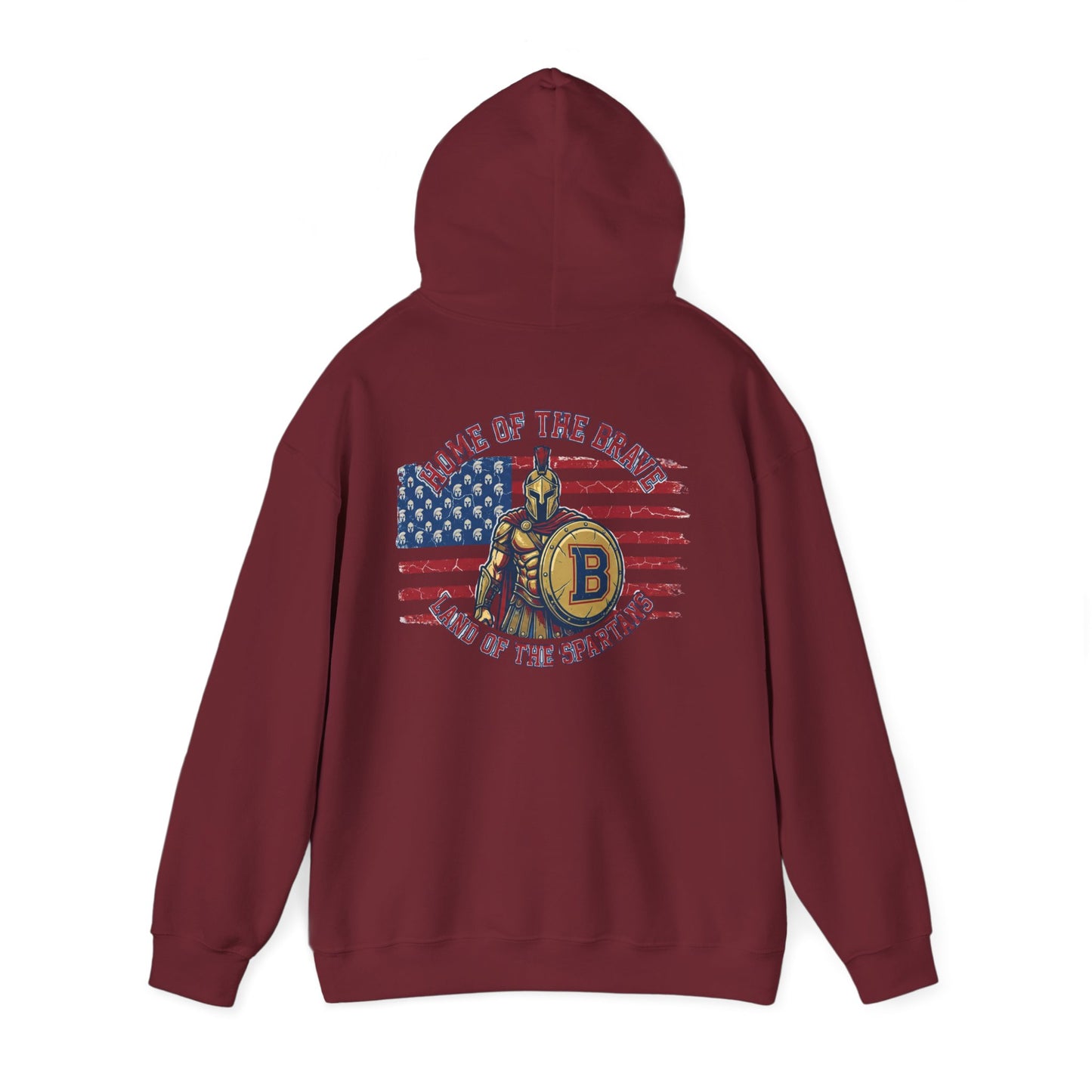 Patriotic Land of the Spartans Gildan Hoodie