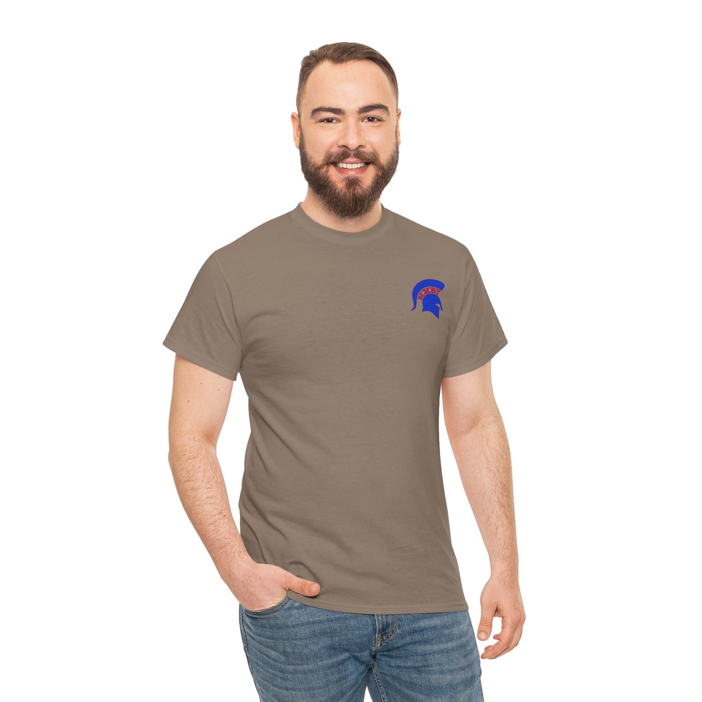 Spartan Blue Logo Gildan Tee