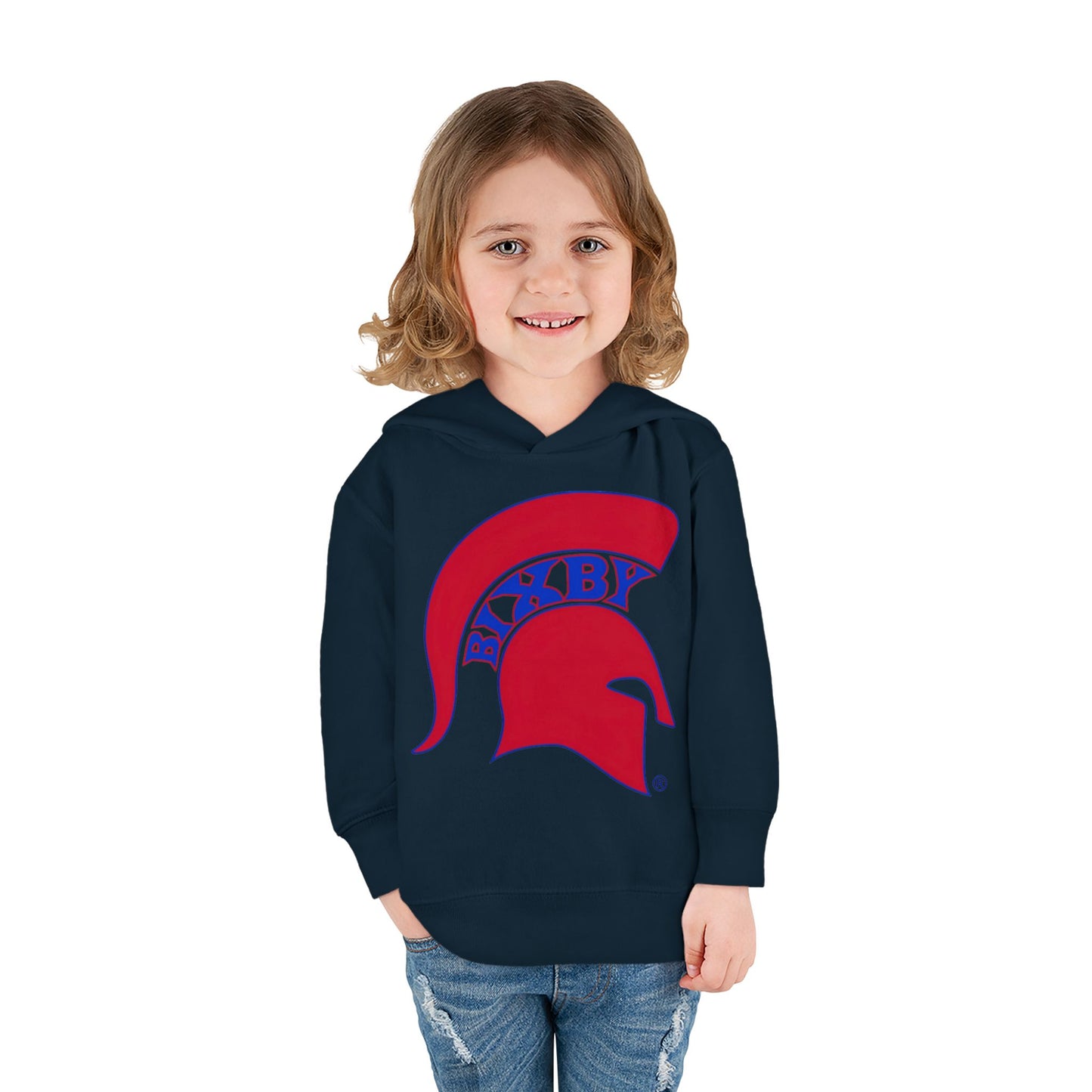 Bixby Spartans Blue Logo Toddler Rabbit Skins Hoodie