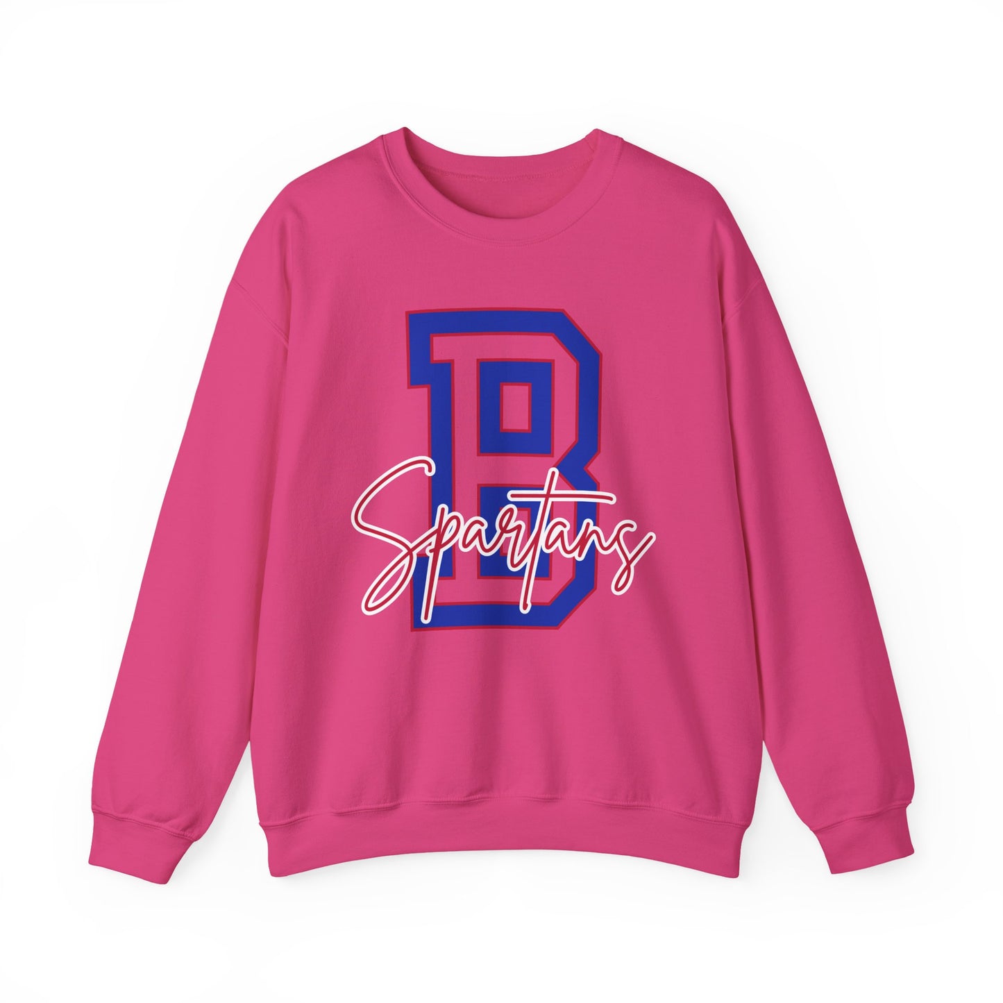 Bixby Spartans Single Letter and Cursive Print Gildan Sweatshirt