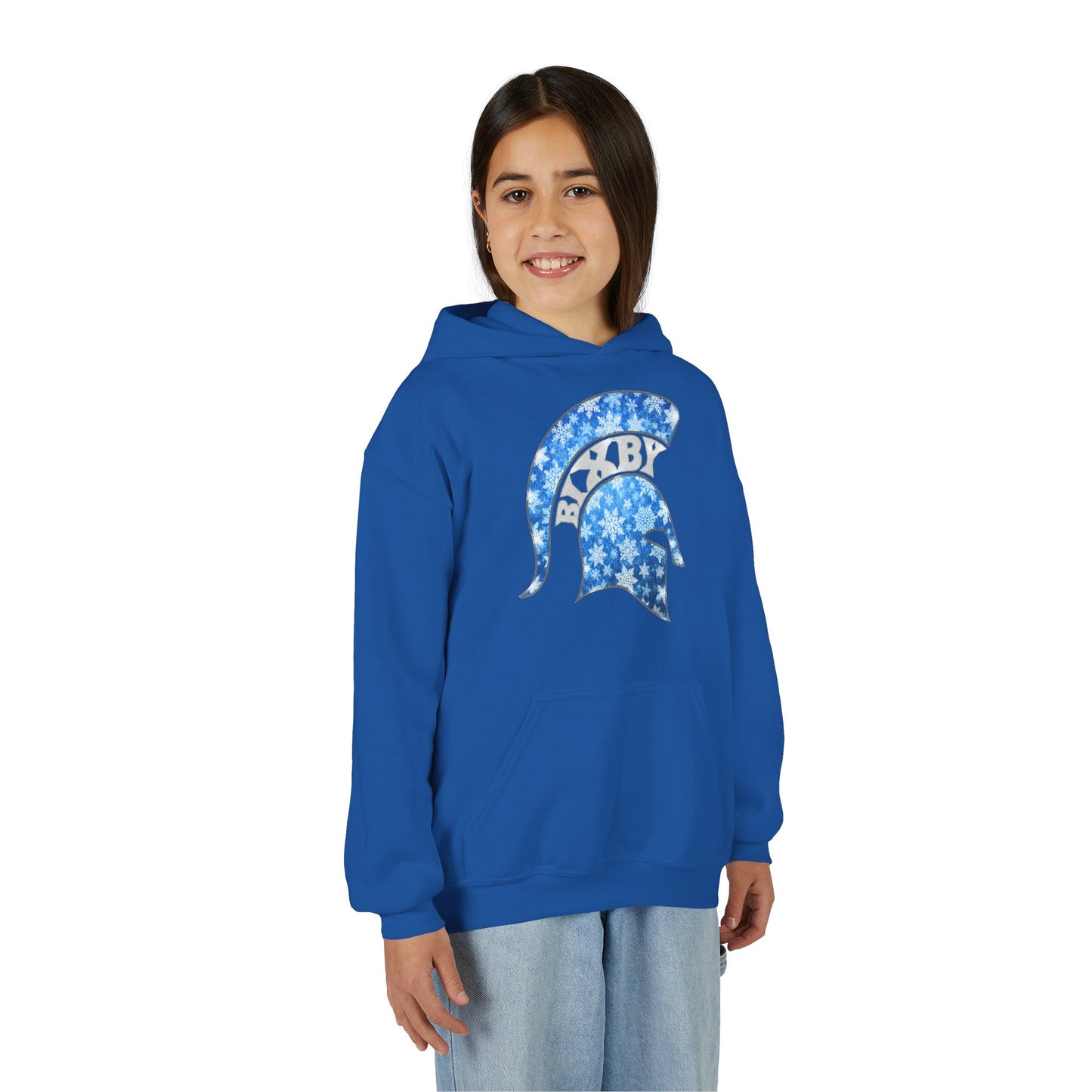 Bixby Spartan Winterfrost Youth Gildan Hoodie