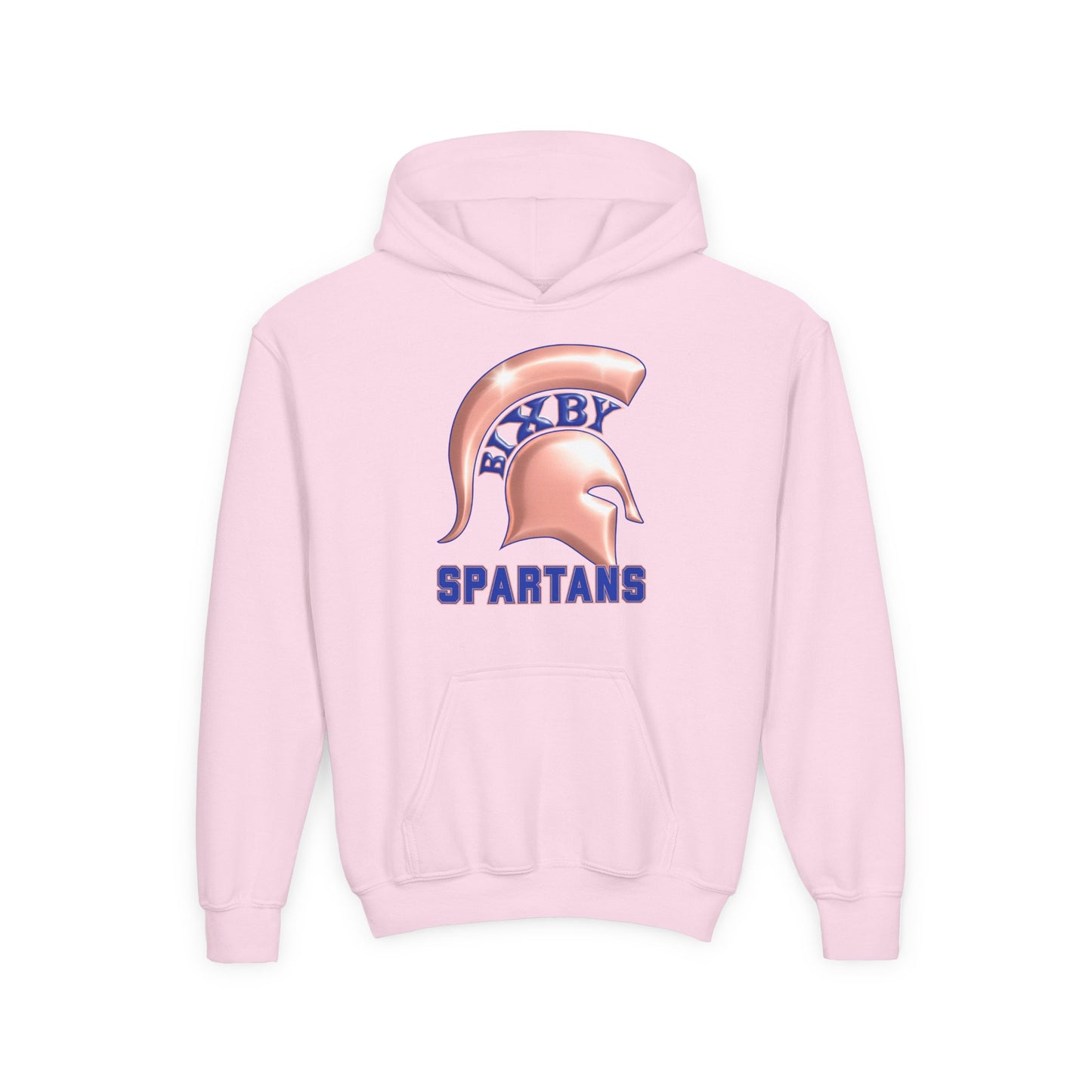 Bixby Spartan Metallic Rose Gold Youth Gildan Hoodie