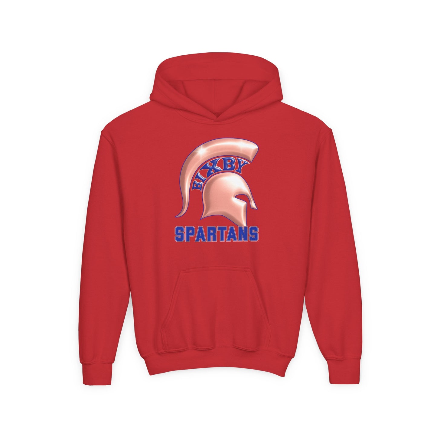 Bixby Spartan Metallic Rose Gold Youth Gildan Hoodie