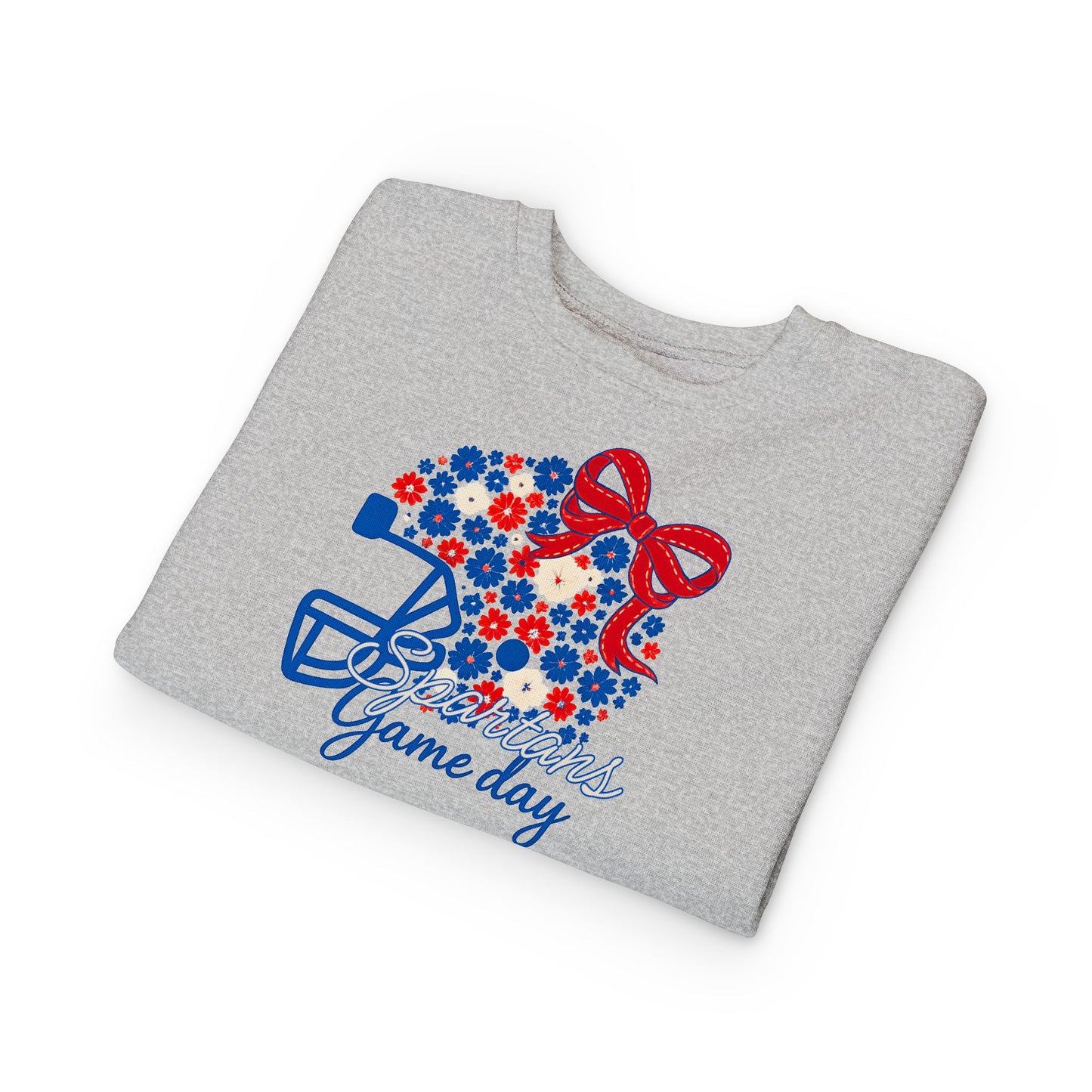 Bixby Spartans Gameday Floral Helmet Toddler Rabbit Skins Sweatshirt