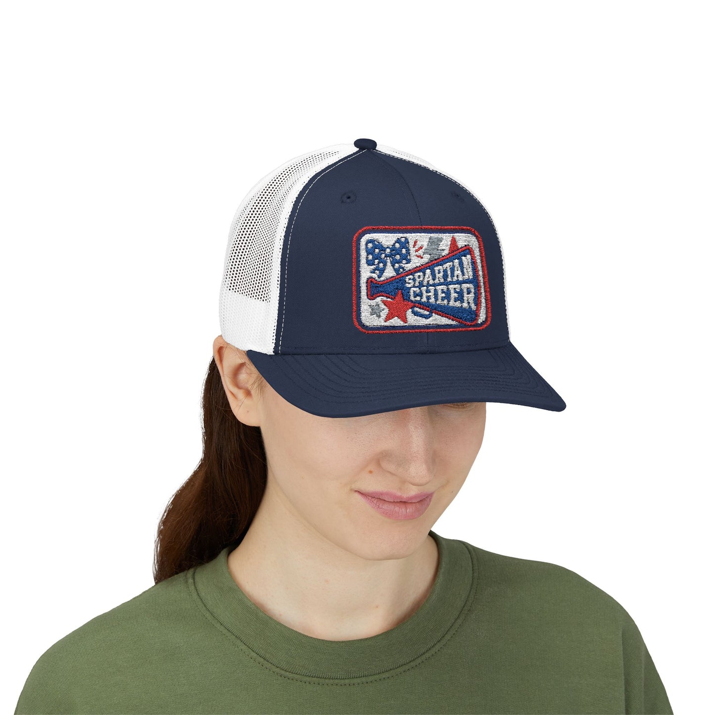 Spartan Cheer Embroidered Trucker Snapback