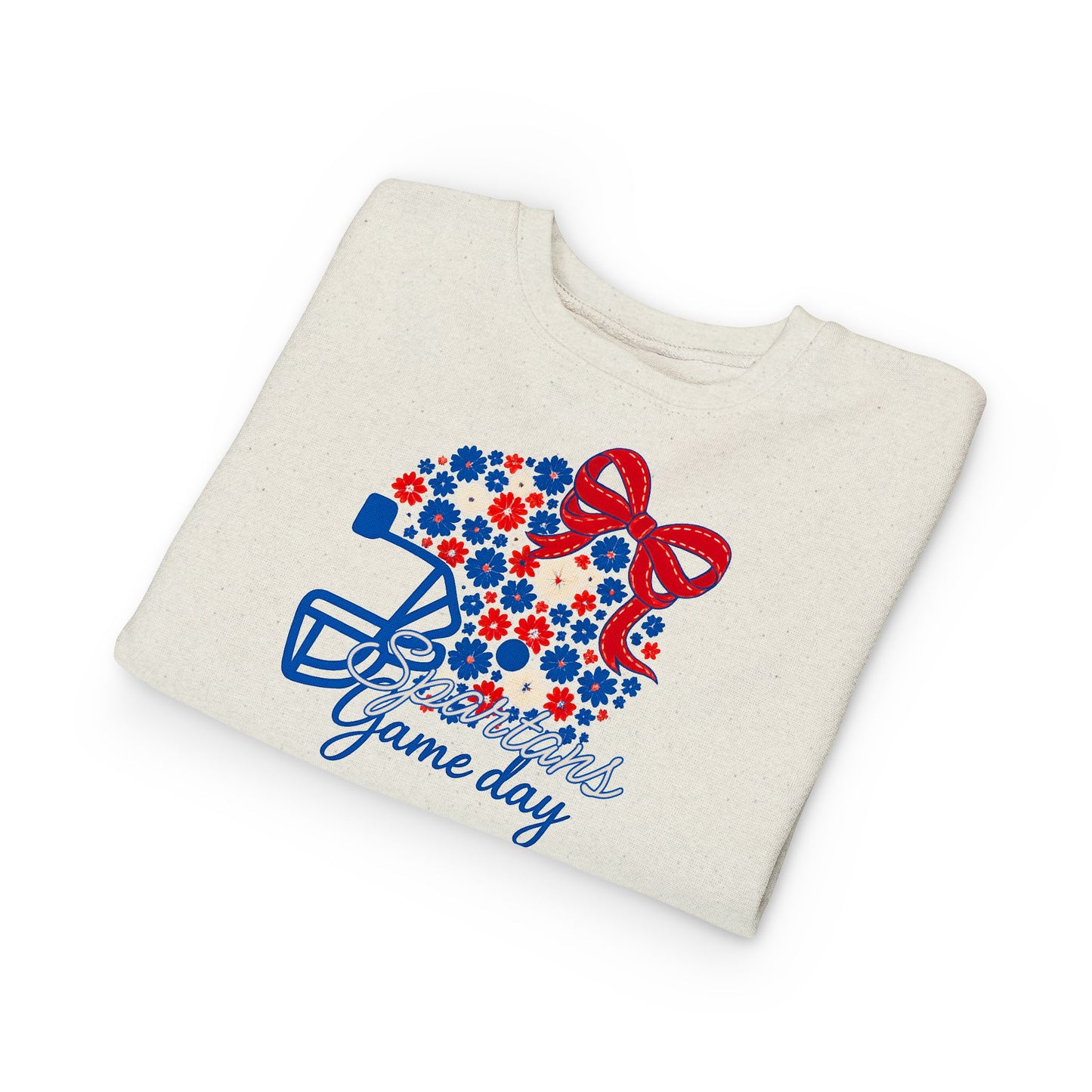 Bixby Spartans Gameday Floral Helmet Toddler Rabbit Skins Sweatshirt