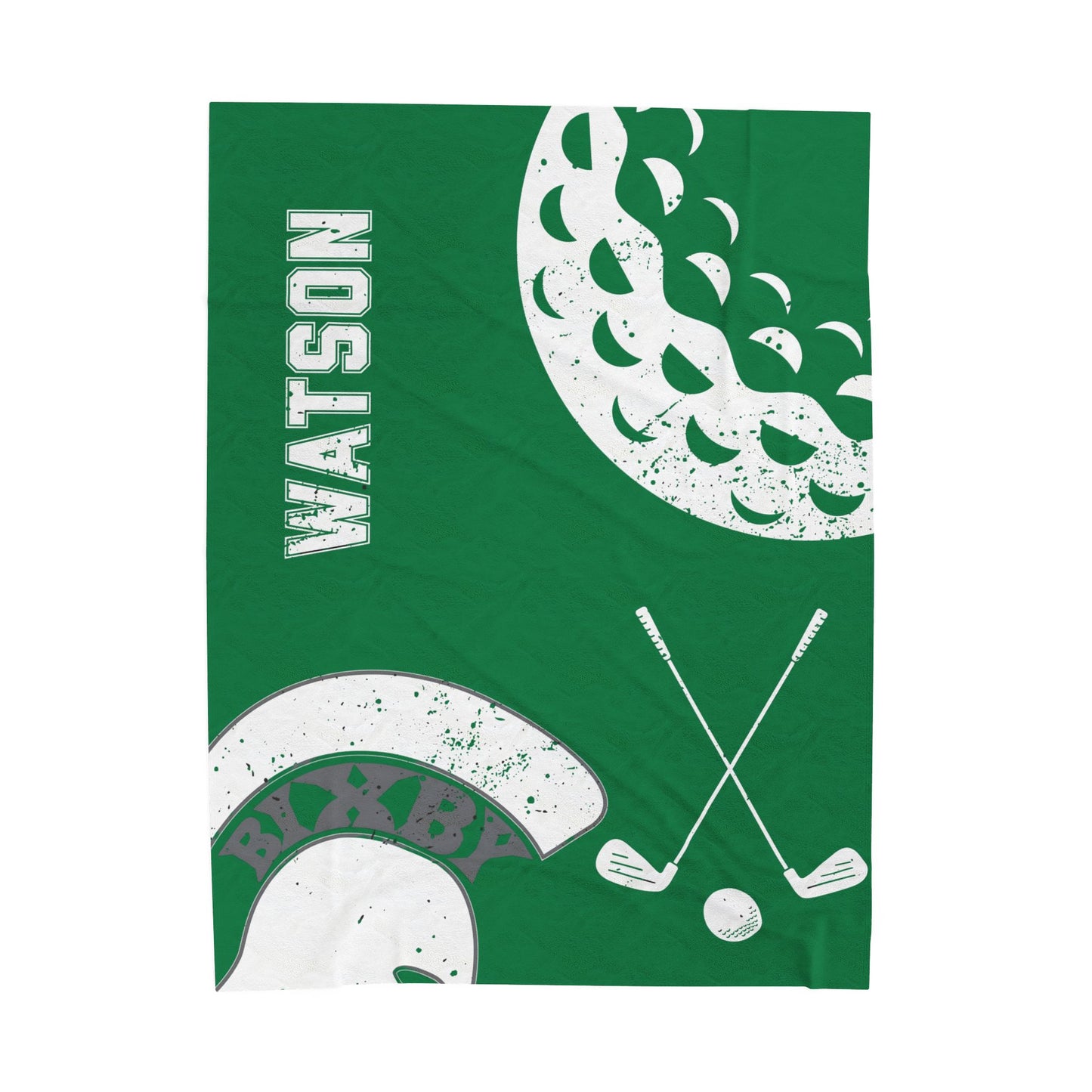Spartan Golf Velveteen Plush Blanket - Customized