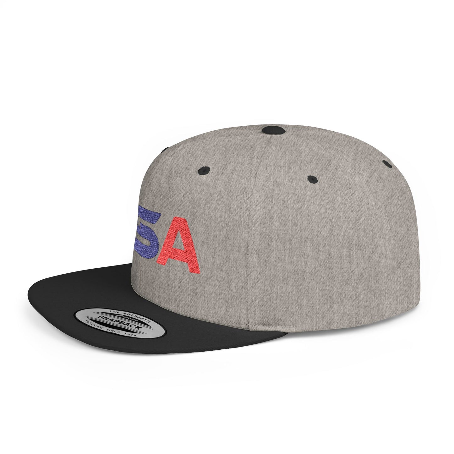 Patriotic USA Embroidered Flat Bill Snapback