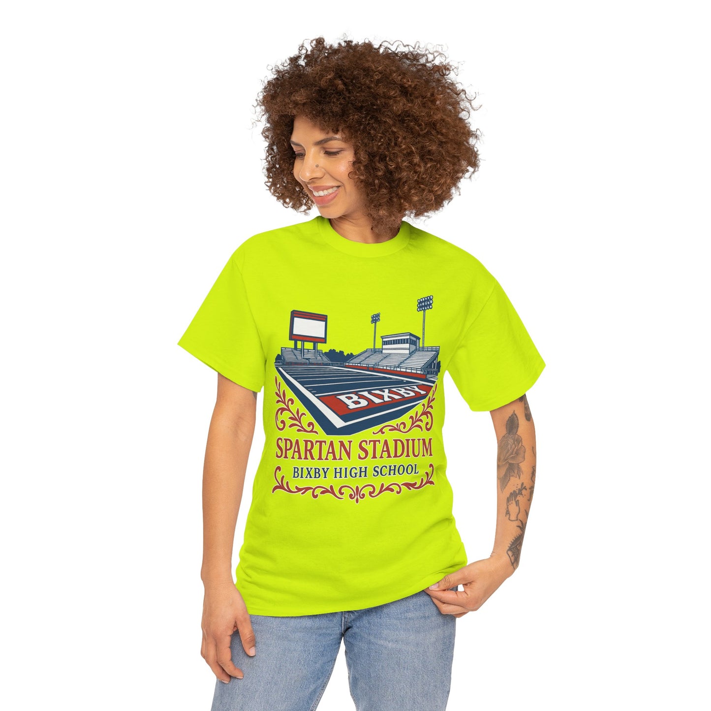 Ornate Spartan Stadium Gildan Tee
