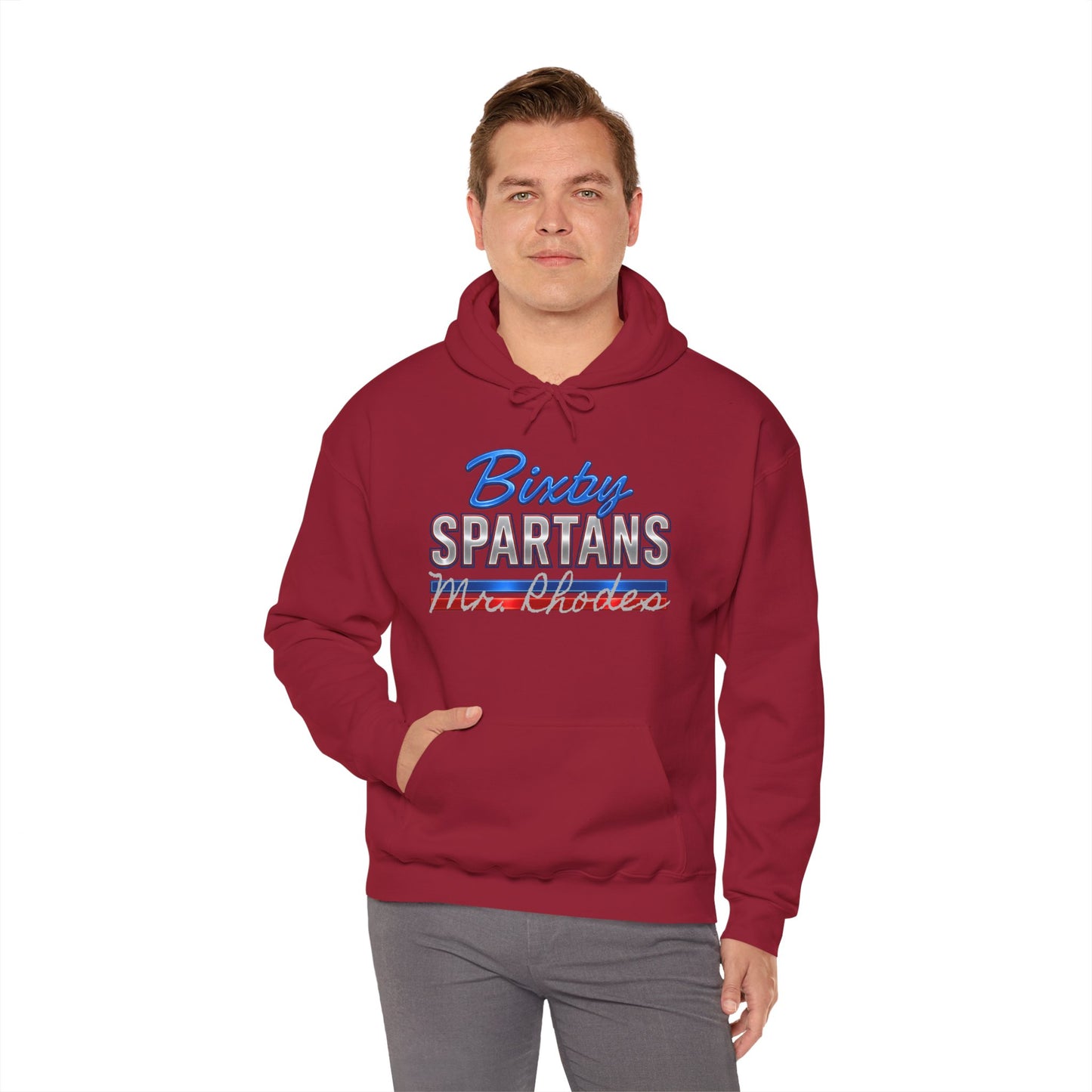 Personalized Bixby Spartans Metallic Gildan Hoodie