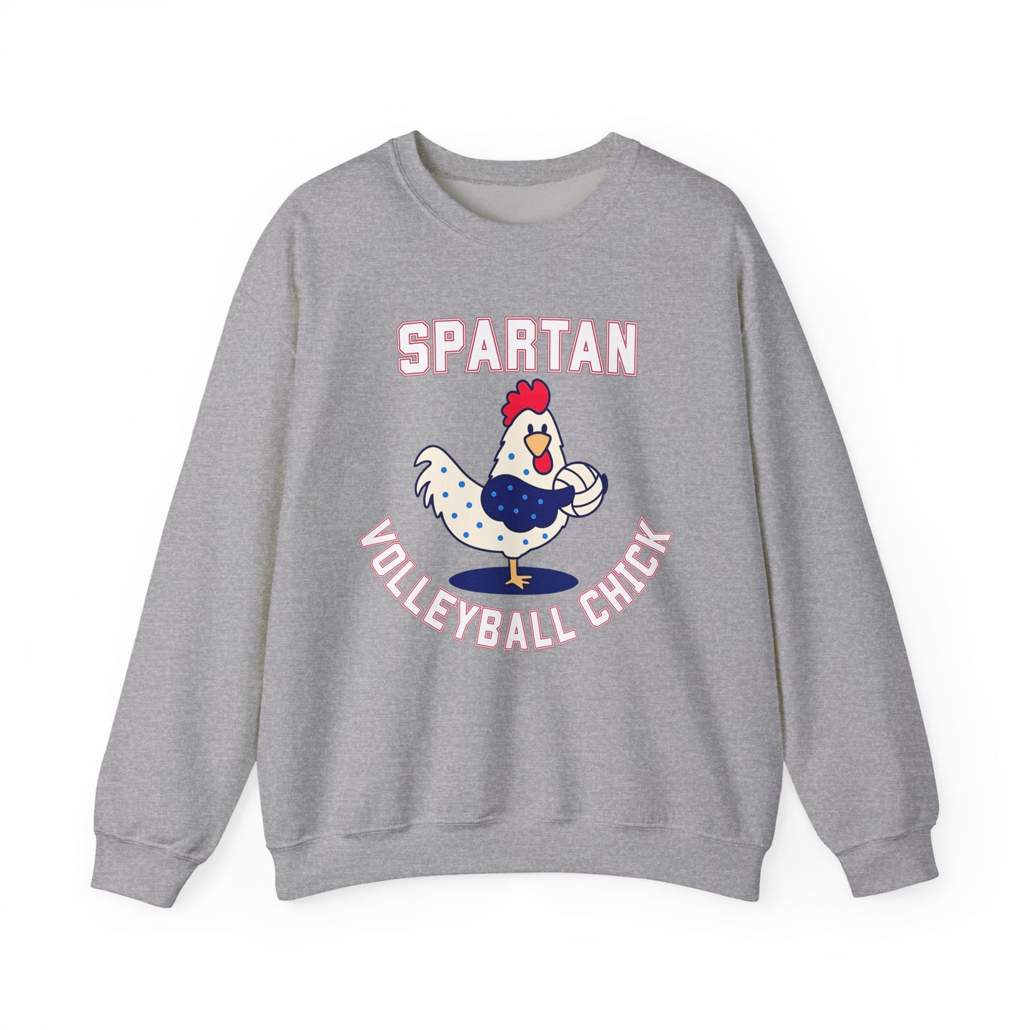 Bixby Spartan Volleyball Chick Gildan Sweatshirt