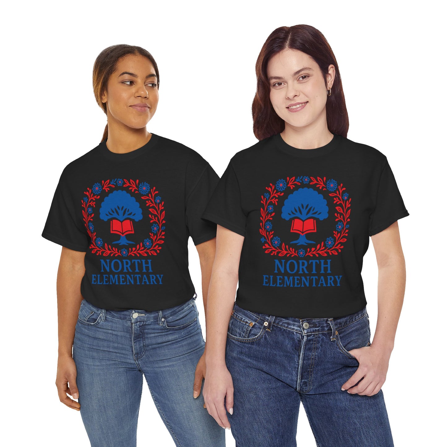 Floral North Elementary Spartan Gildan Tee
