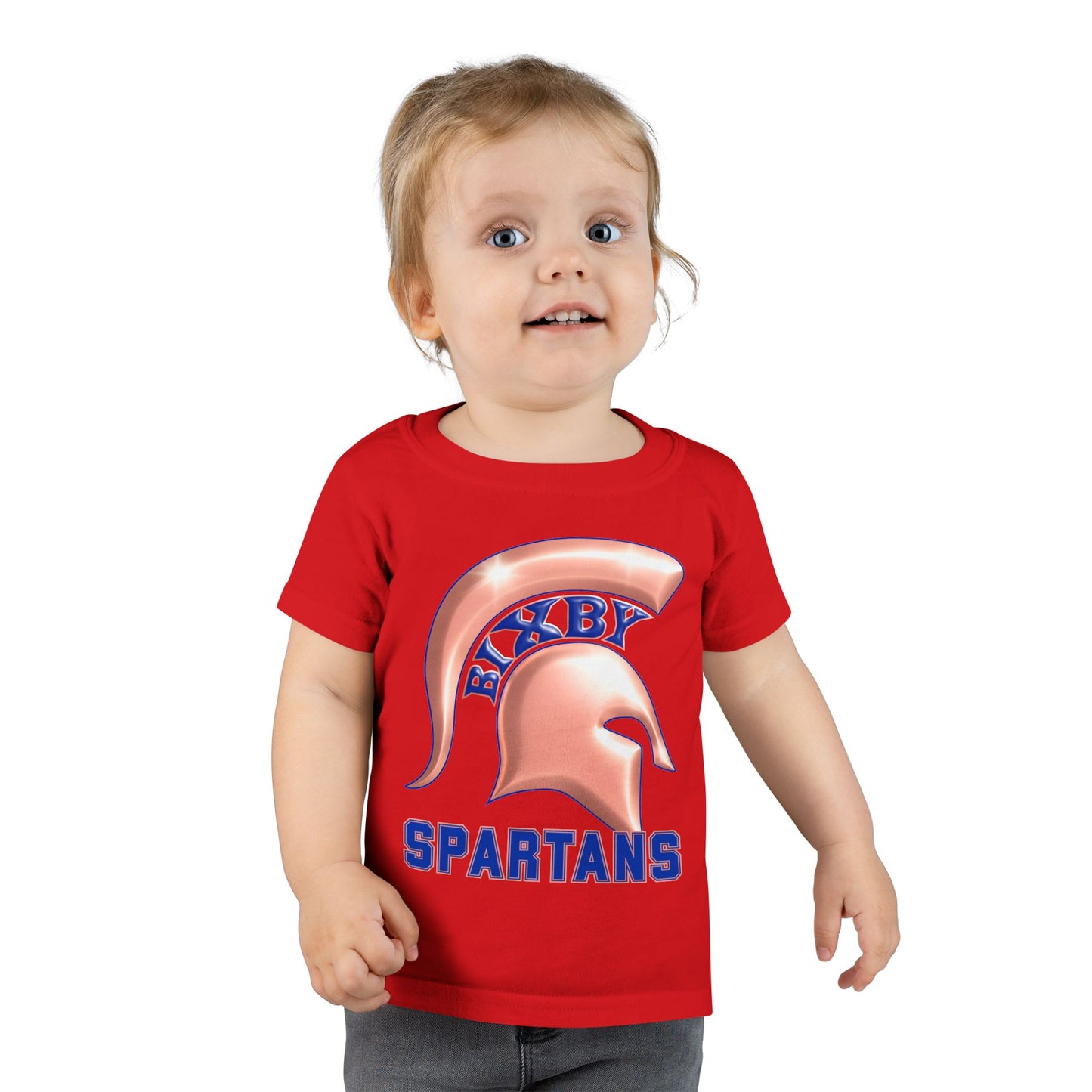 Bixby Spartans Metallic Rose Gold Toddler Tee