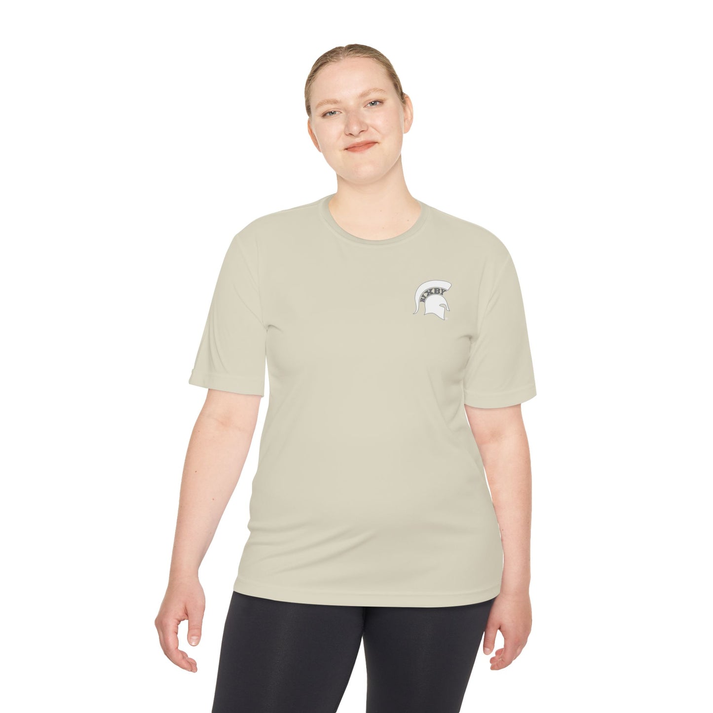 Spartan White Logo Adult Sport-Tek Tee