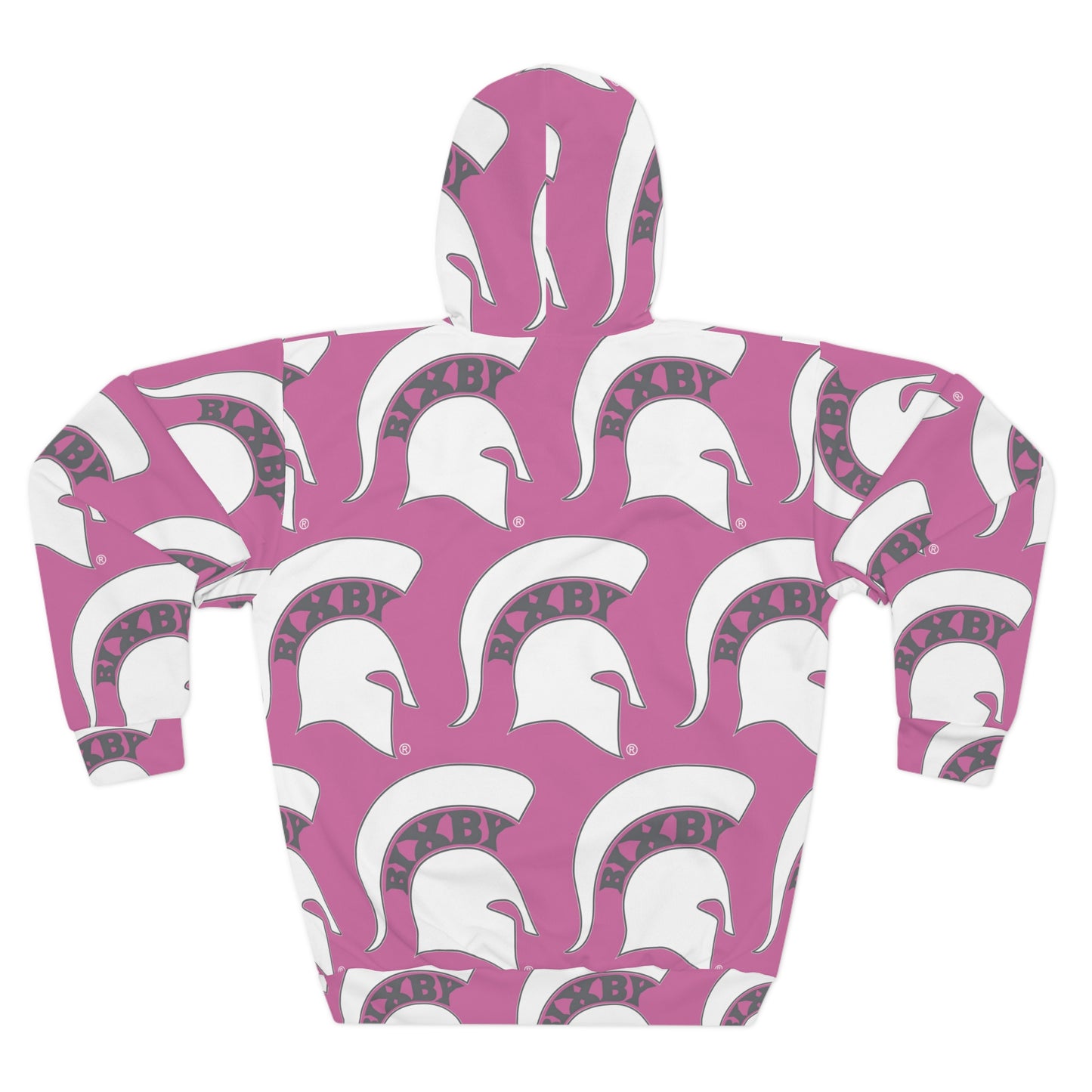 Bixby Spartan White Logo All Over Print Hoodie