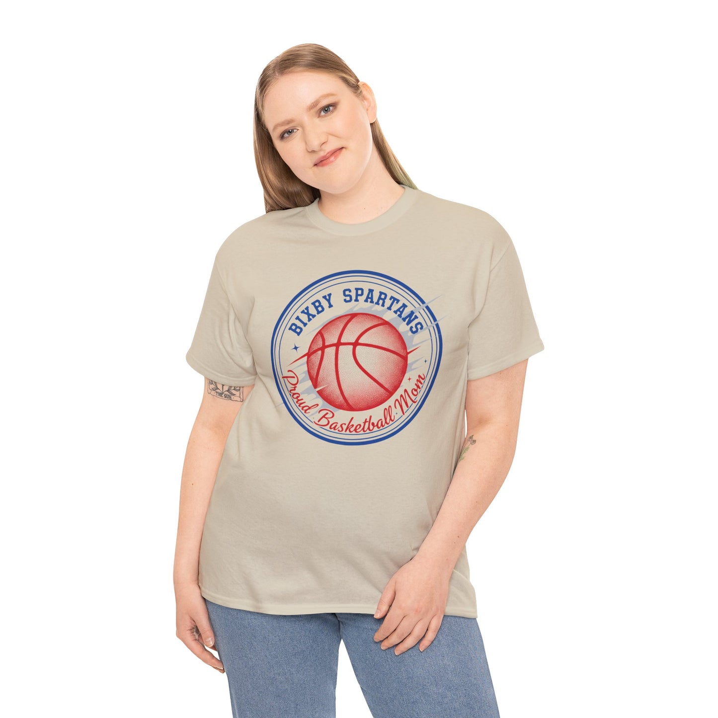 Bixby Spartans Basketball Mom Gildan Tee