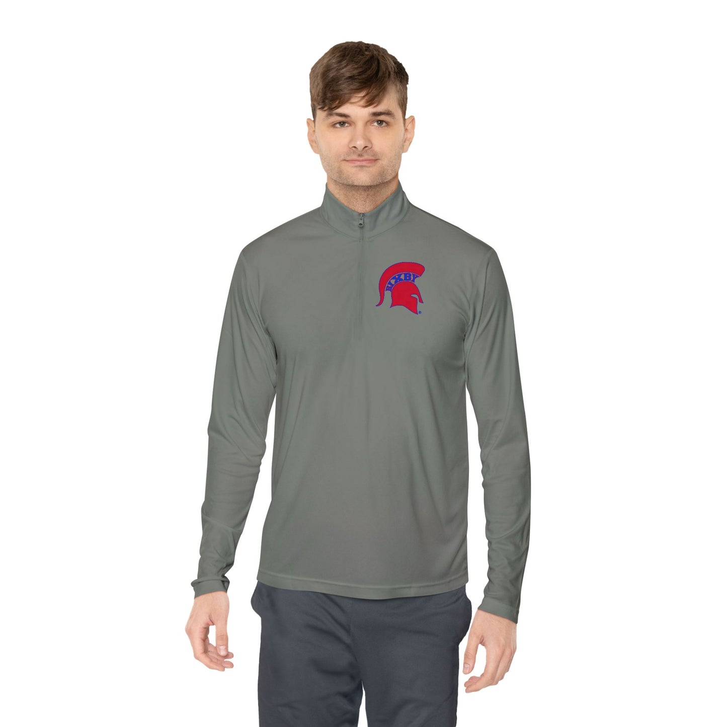 Spartan Red Logo Quarter-Zip Pullover