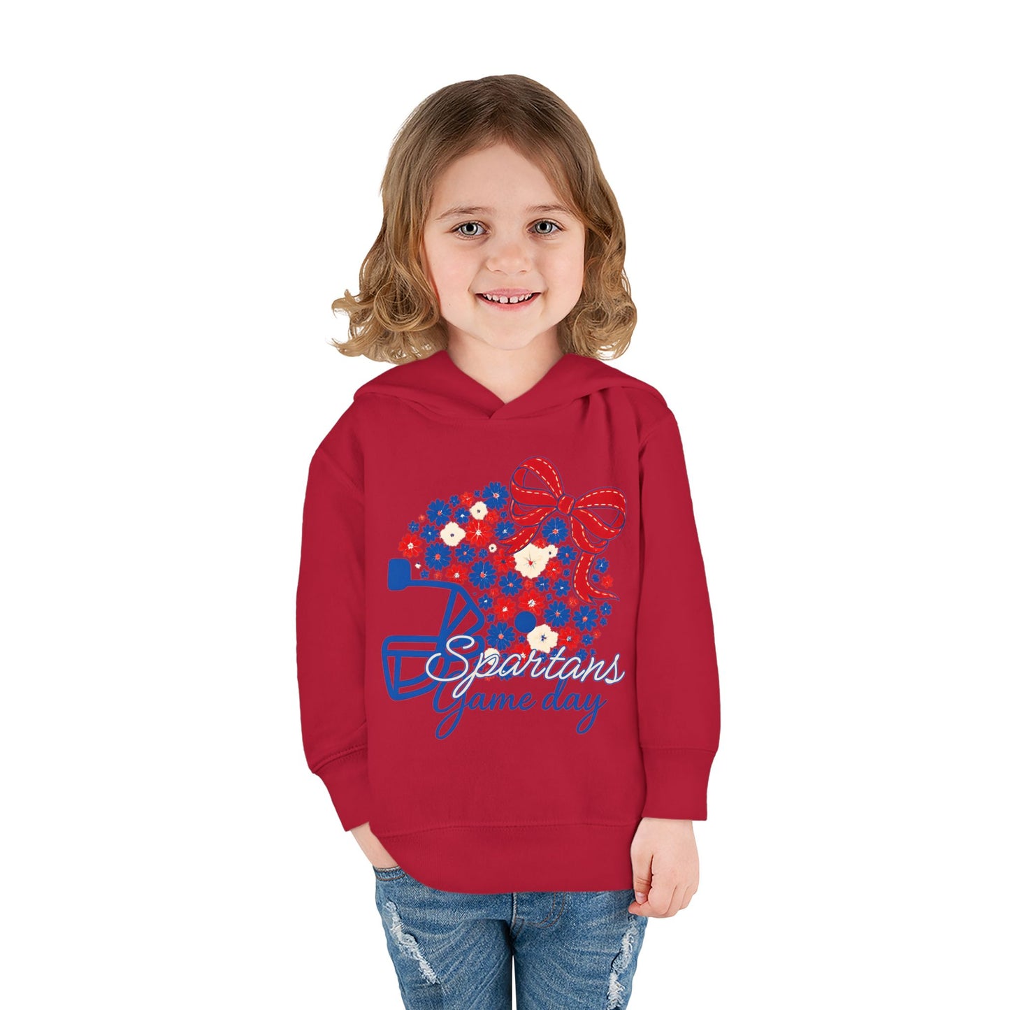 Bixby Spartans Floral Gameday Helmet Toddler Rabbit Skins Hoodie