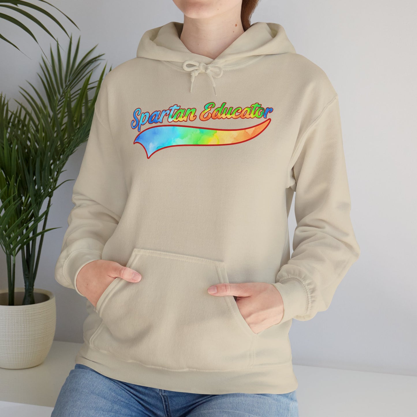 Spartan Educator Tie-Dye Design Gildan Hoodie