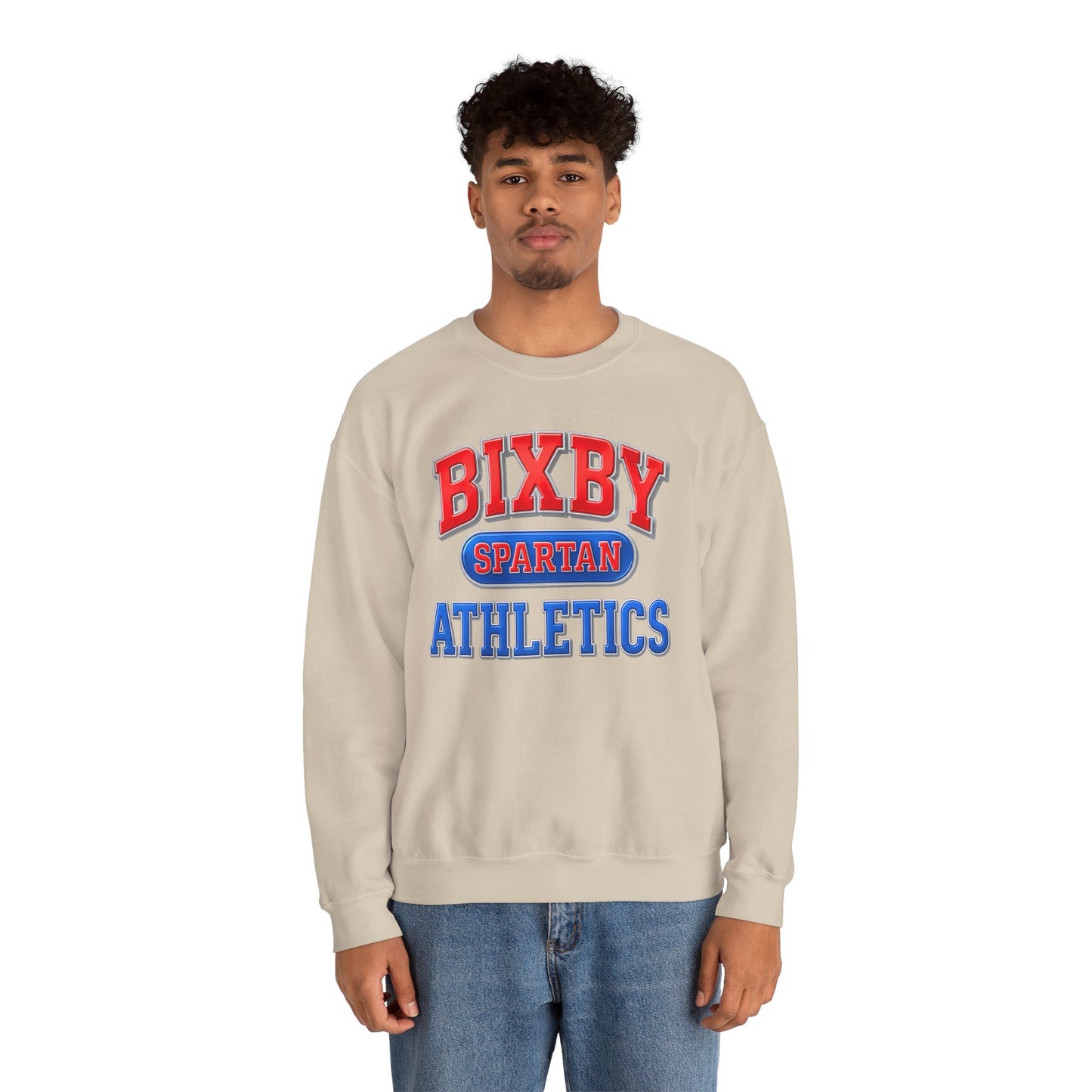Bixby Spartan Athletics Metallic Gildan Sweatshirt