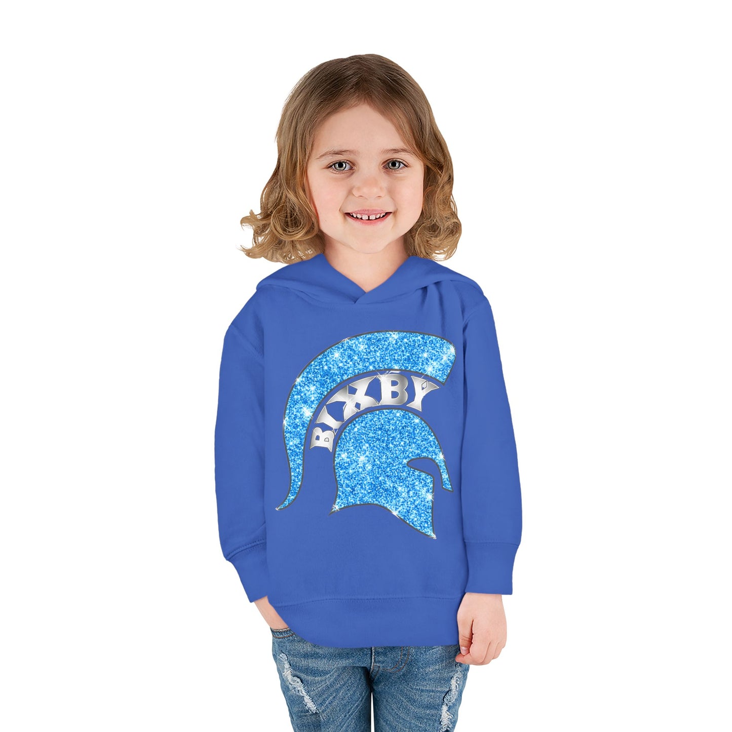 Bixby Spartans Blue Bling Toddler Rabbit Skins Sweatshirt