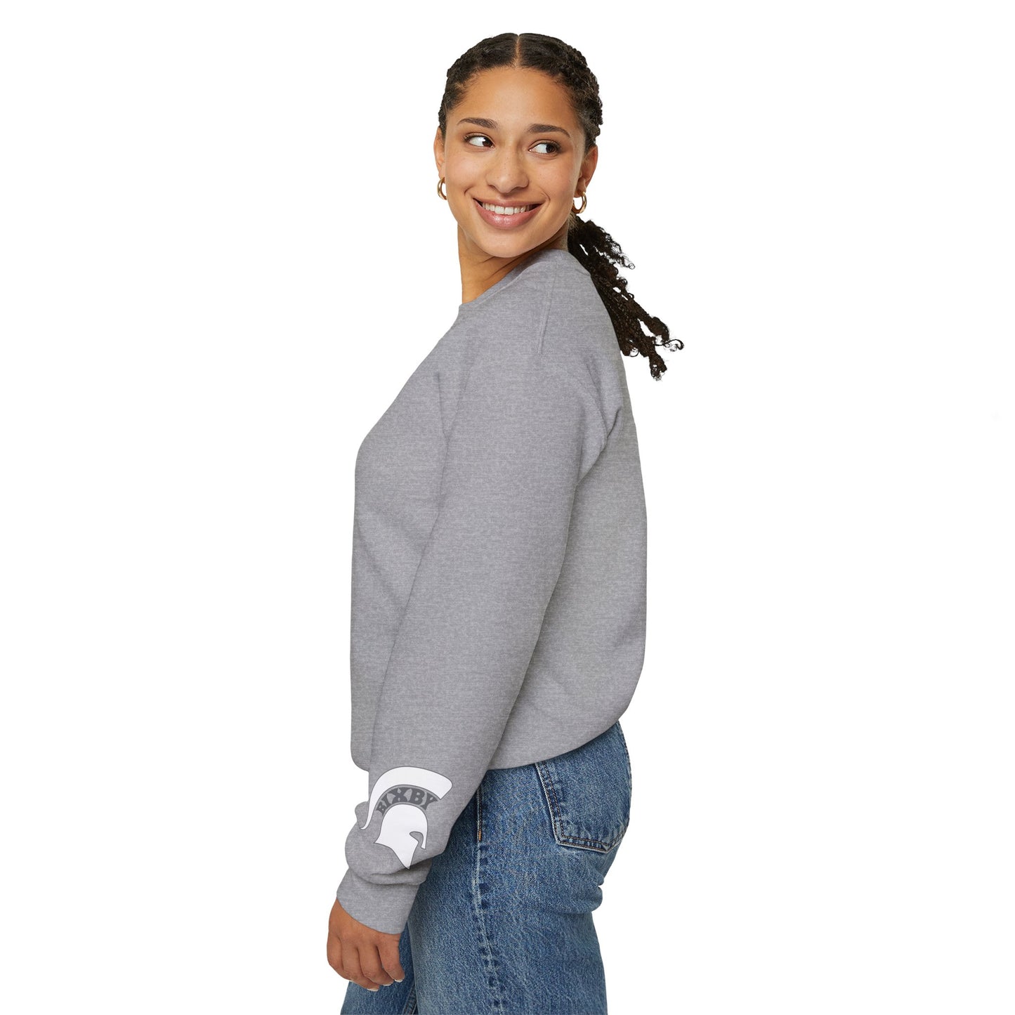 Spartan Football Santa Gildan Sweatshirt With Sleeve Print