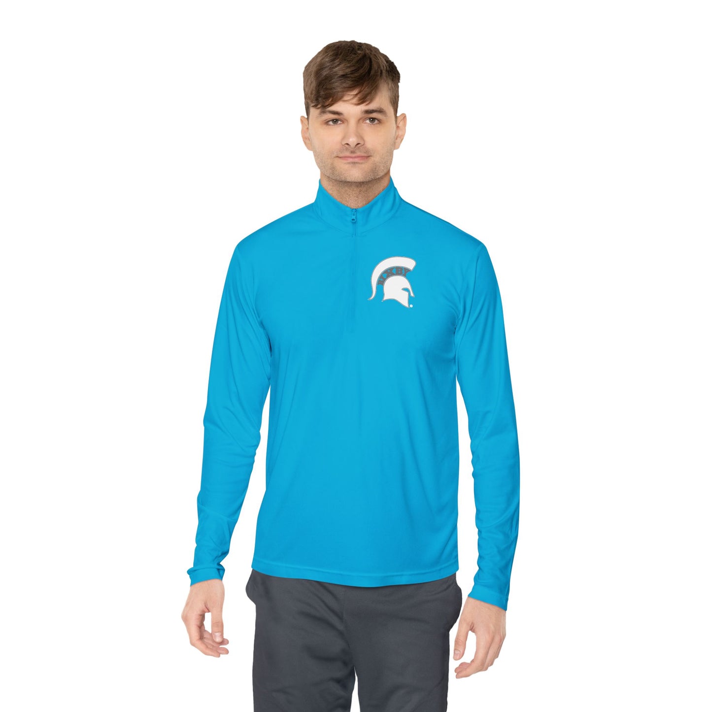 Spartan White Logo Quarter-Zip Pullover