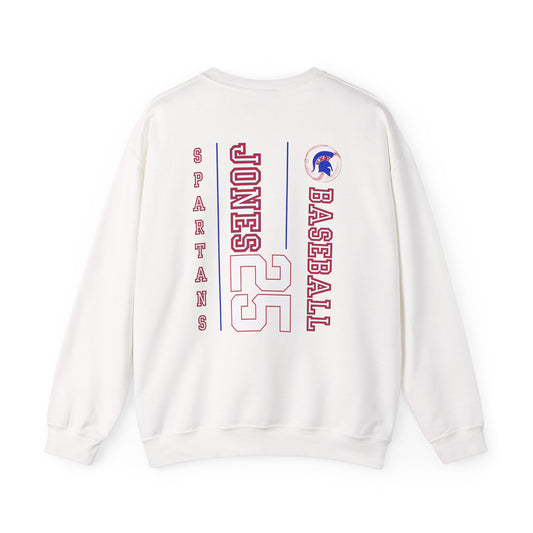 Personalized Bixby Spartan Baseball Crewneck Sweatshirt