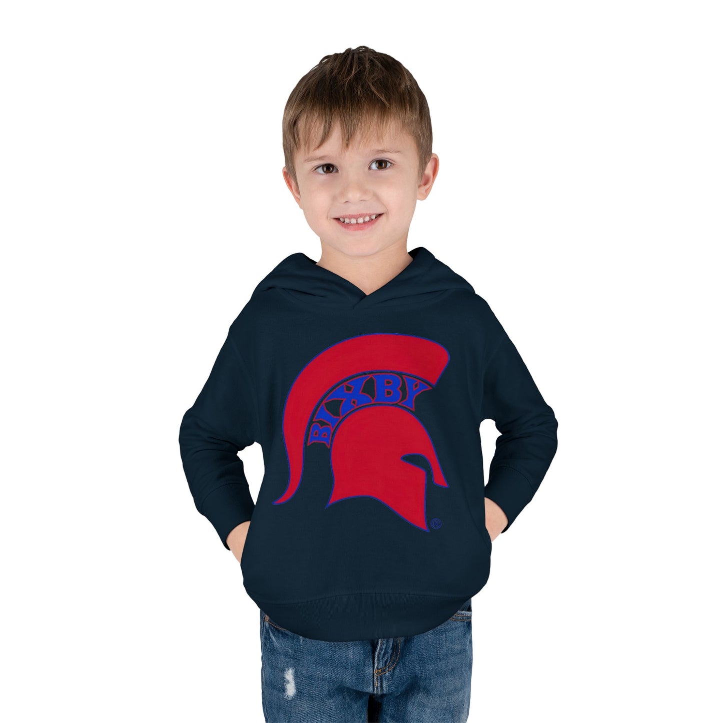 Bixby Spartans Blue Logo Toddler Rabbit Skins Hoodie