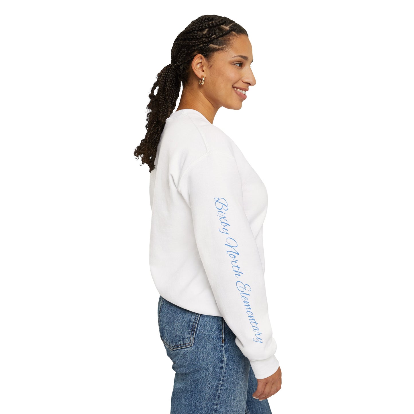 Spartan Santa Gildan Sweatshirt With Customized Sleeve Print