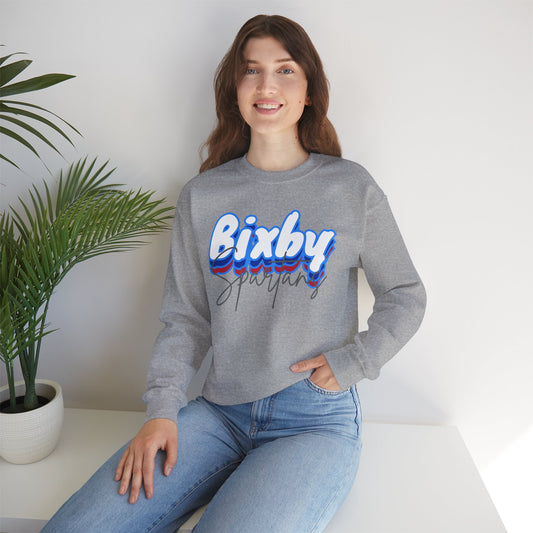 Bixby Spartan Script Logo Gildan Sweatshirt
