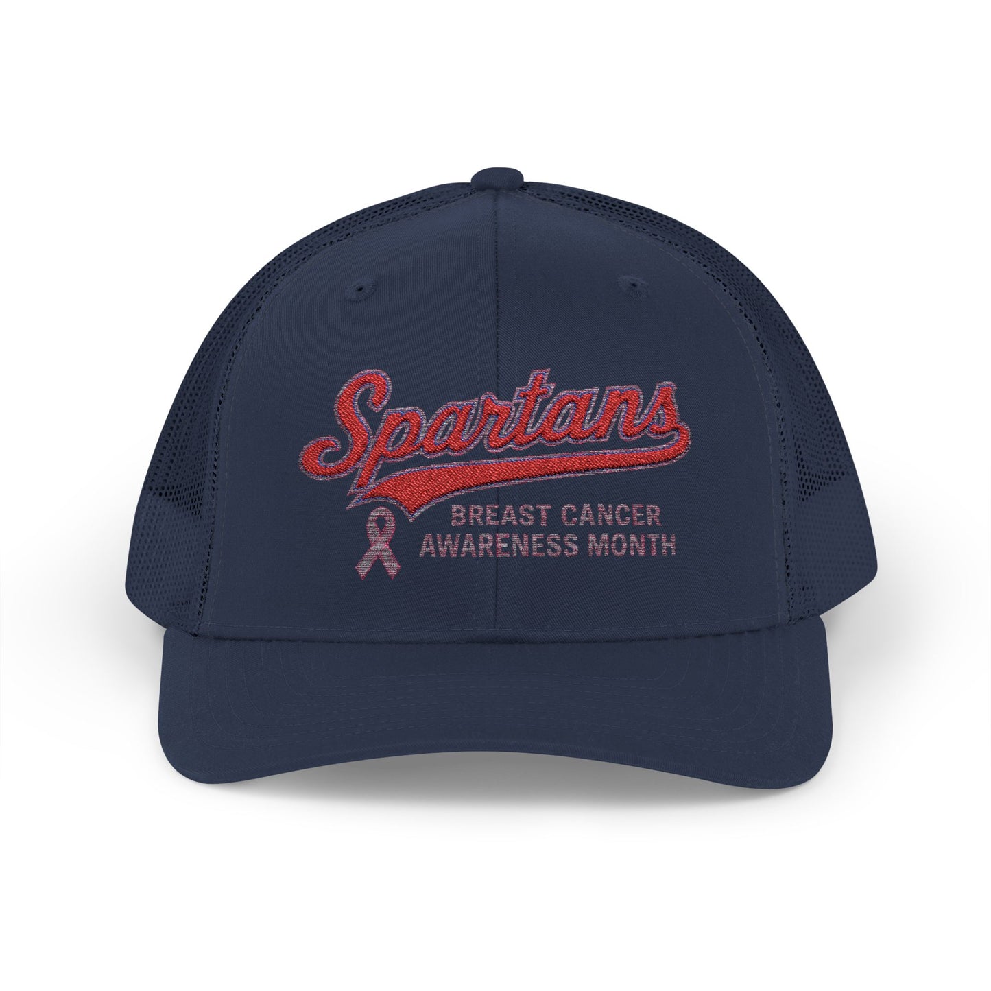 Spartans Breast Cancer Awareness Embroidered Trucker Snapback