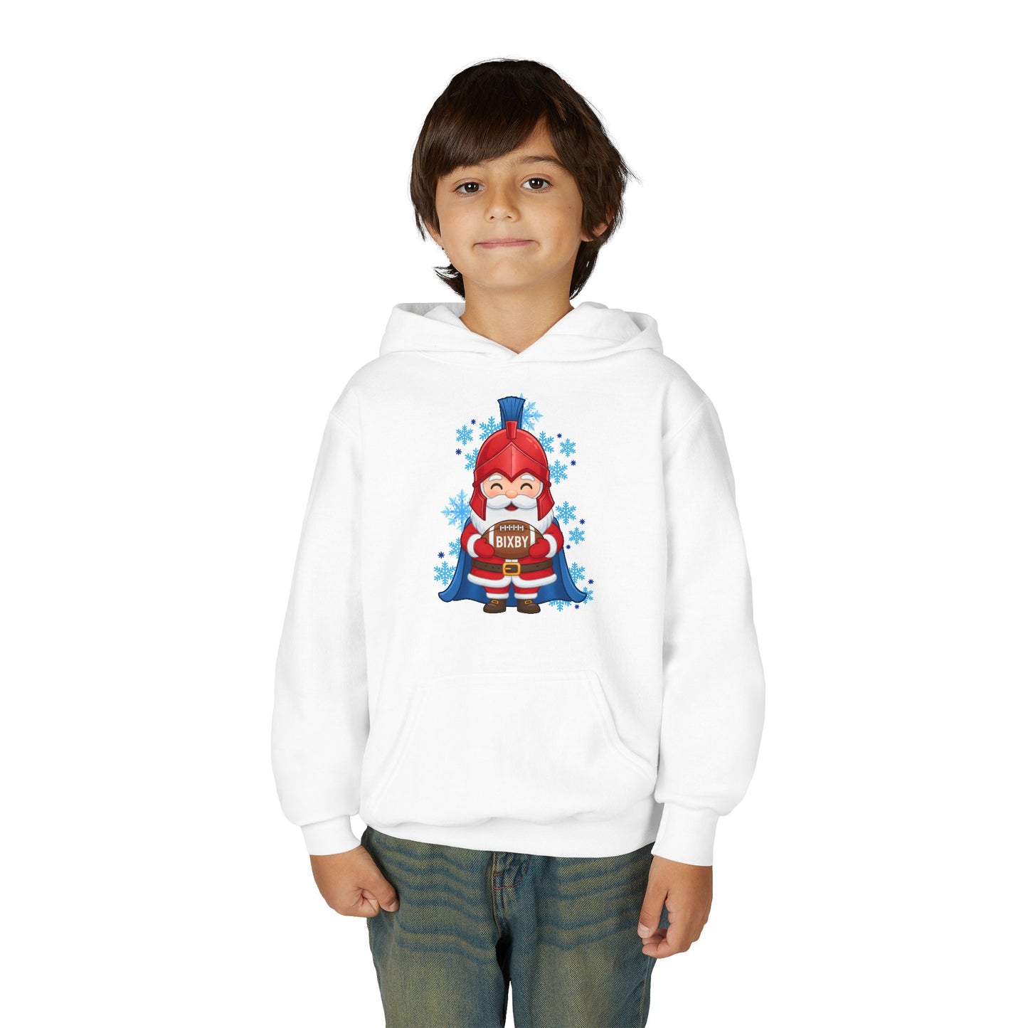 Spartan Football Santa Youth Gildan Hoodie