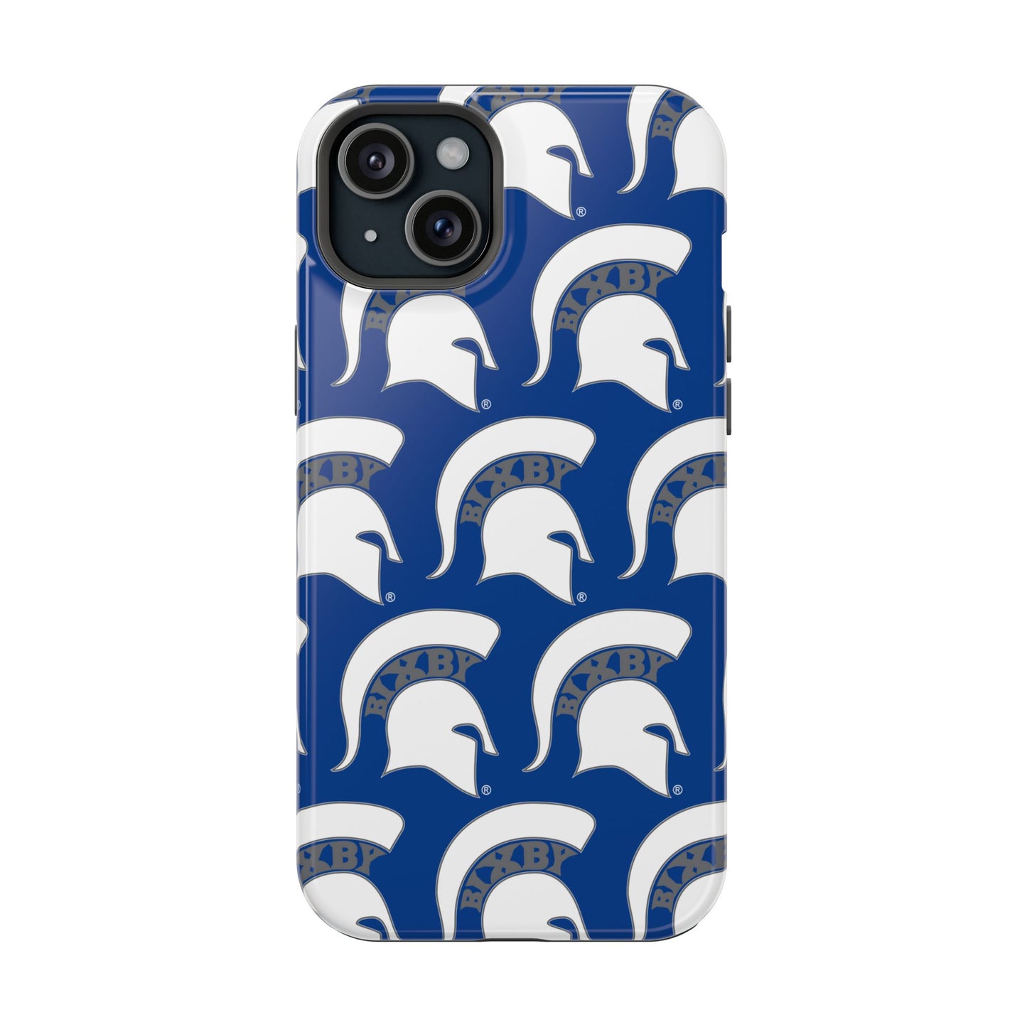 Bixby Spartan White Logo Impact Resistant iPhone Case