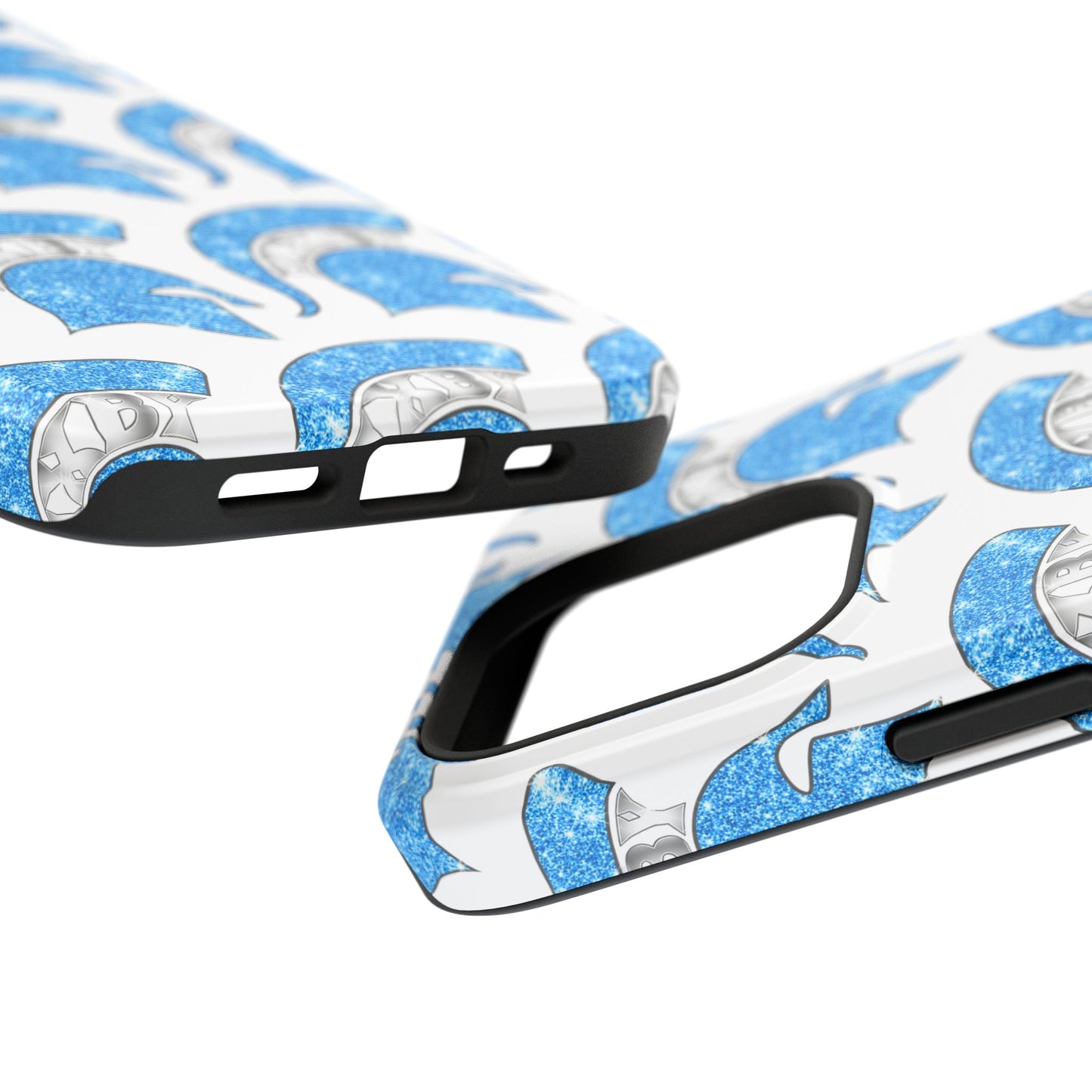 Bixby Spartan Blue Bling Logo Impact Resistant iPhone Case