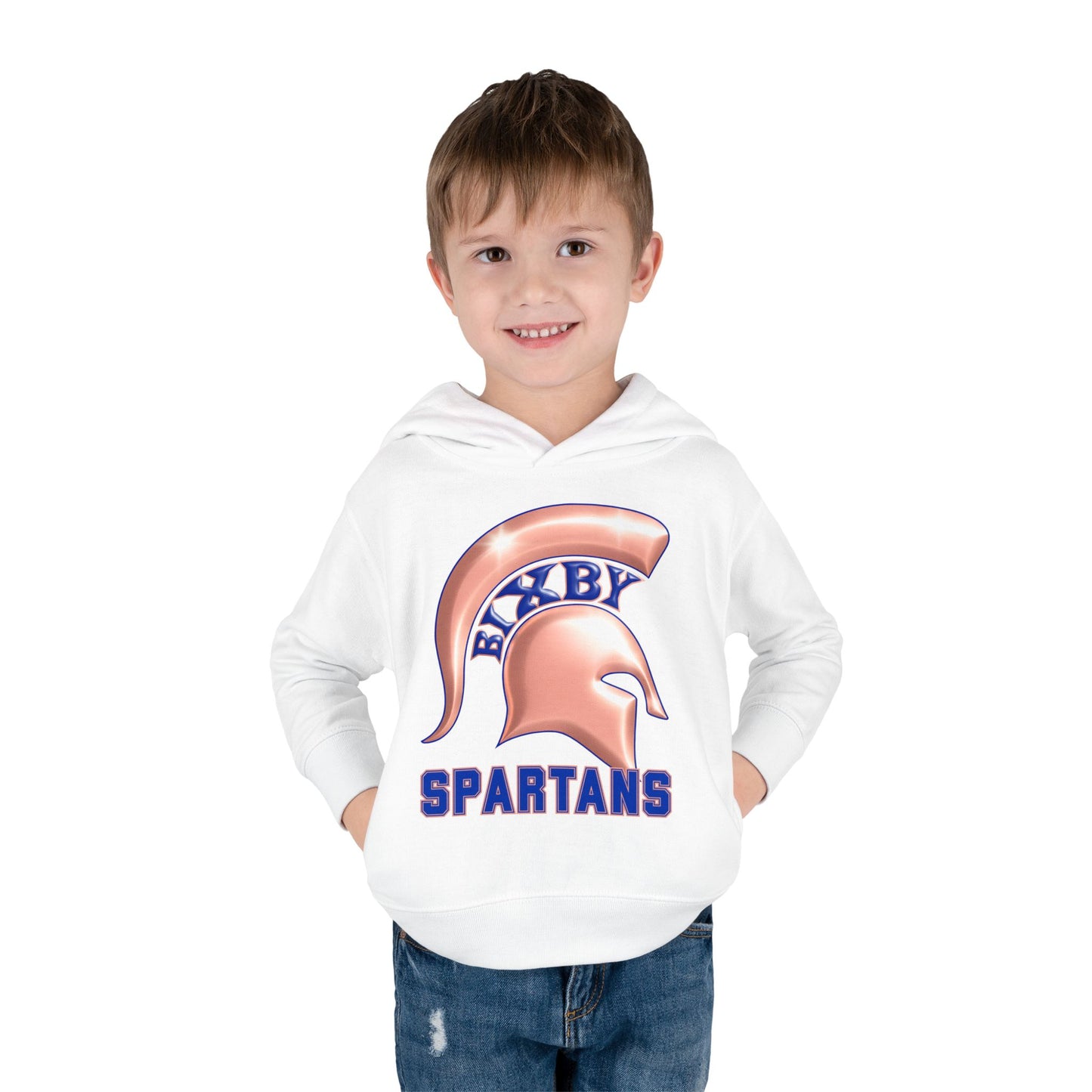 Bixby Spartans Metallic Rose Gold Toddler Rabbit Skins Hoodie