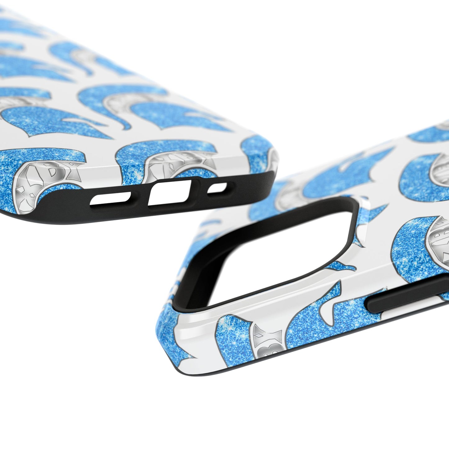 Bixby Spartan Blue Bling Logo Impact Resistant iPhone Case