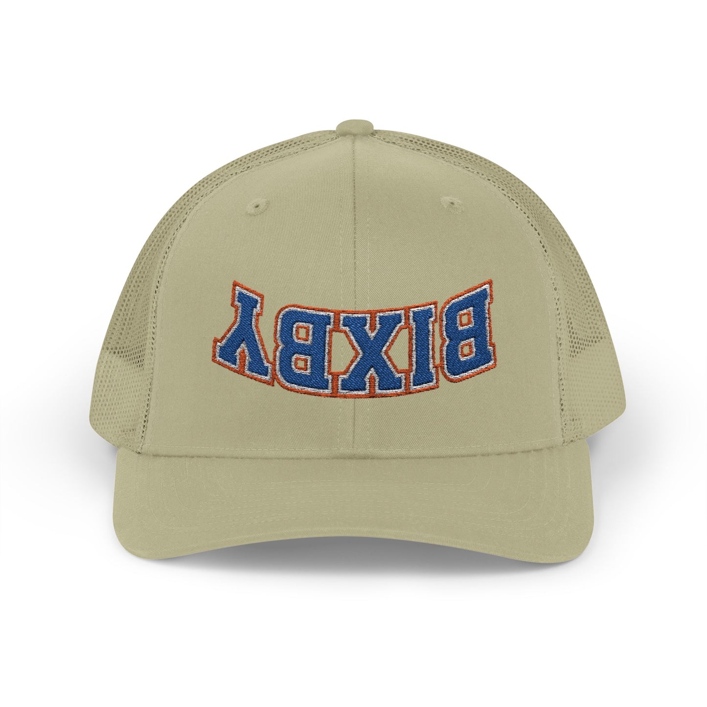 Upside-Down Embroidered Bixby Trucker Snapback