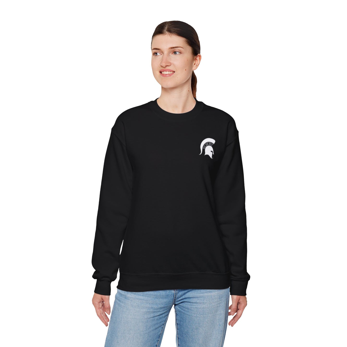 Spartan White Logo Gildan Sweatshirt