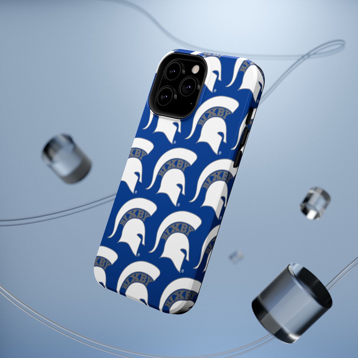 Bixby Spartan White Logo Impact Resistant iPhone Case