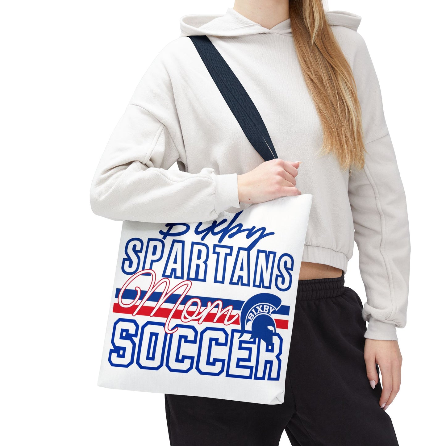 Bixby Spartans Soccer Mom Polyester Tote Bag