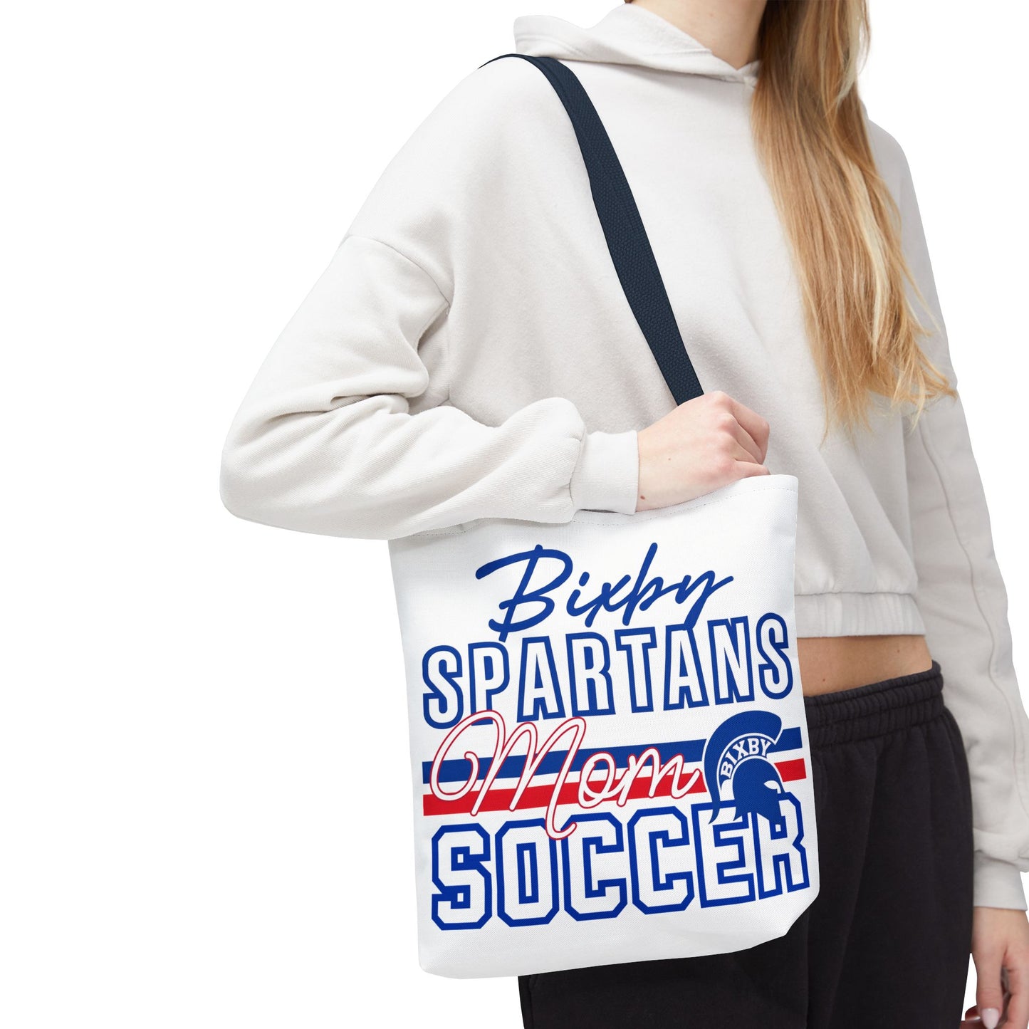 Bixby Spartans Soccer Mom Polyester Tote Bag