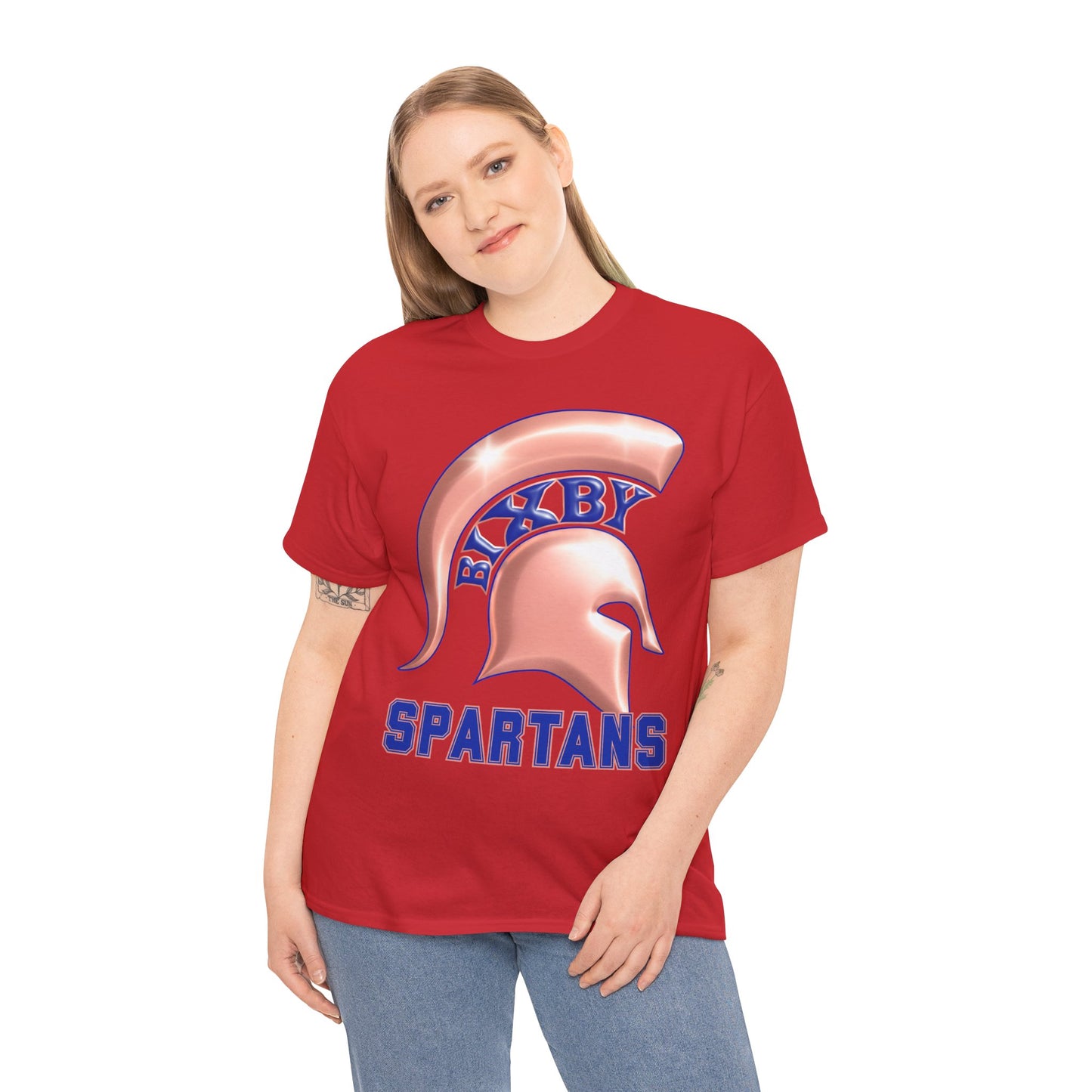 Bixby Spartan Metallic Rose Gold Gildan Tee