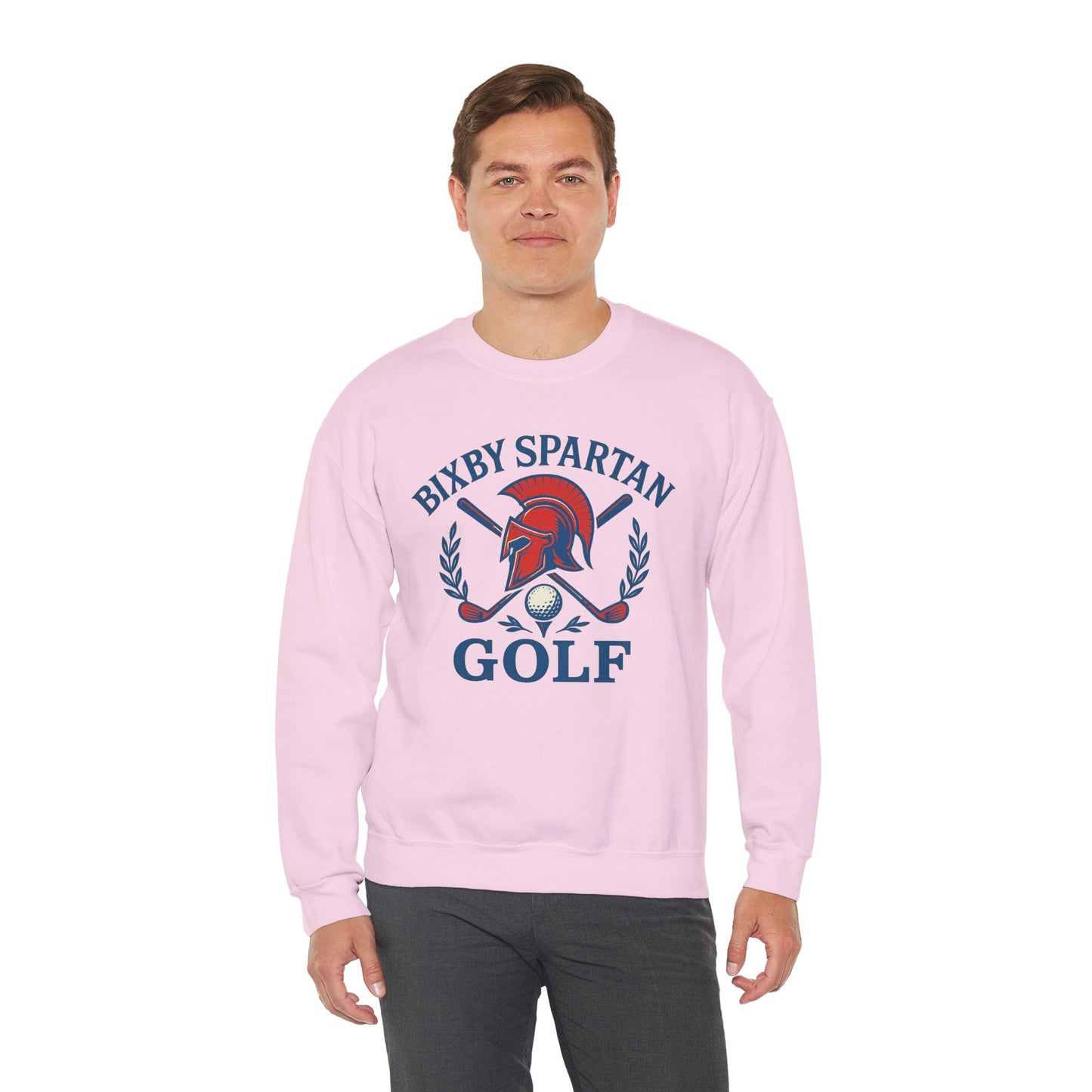 Bixby Spartan Golf Crest Gildan Sweatshirt